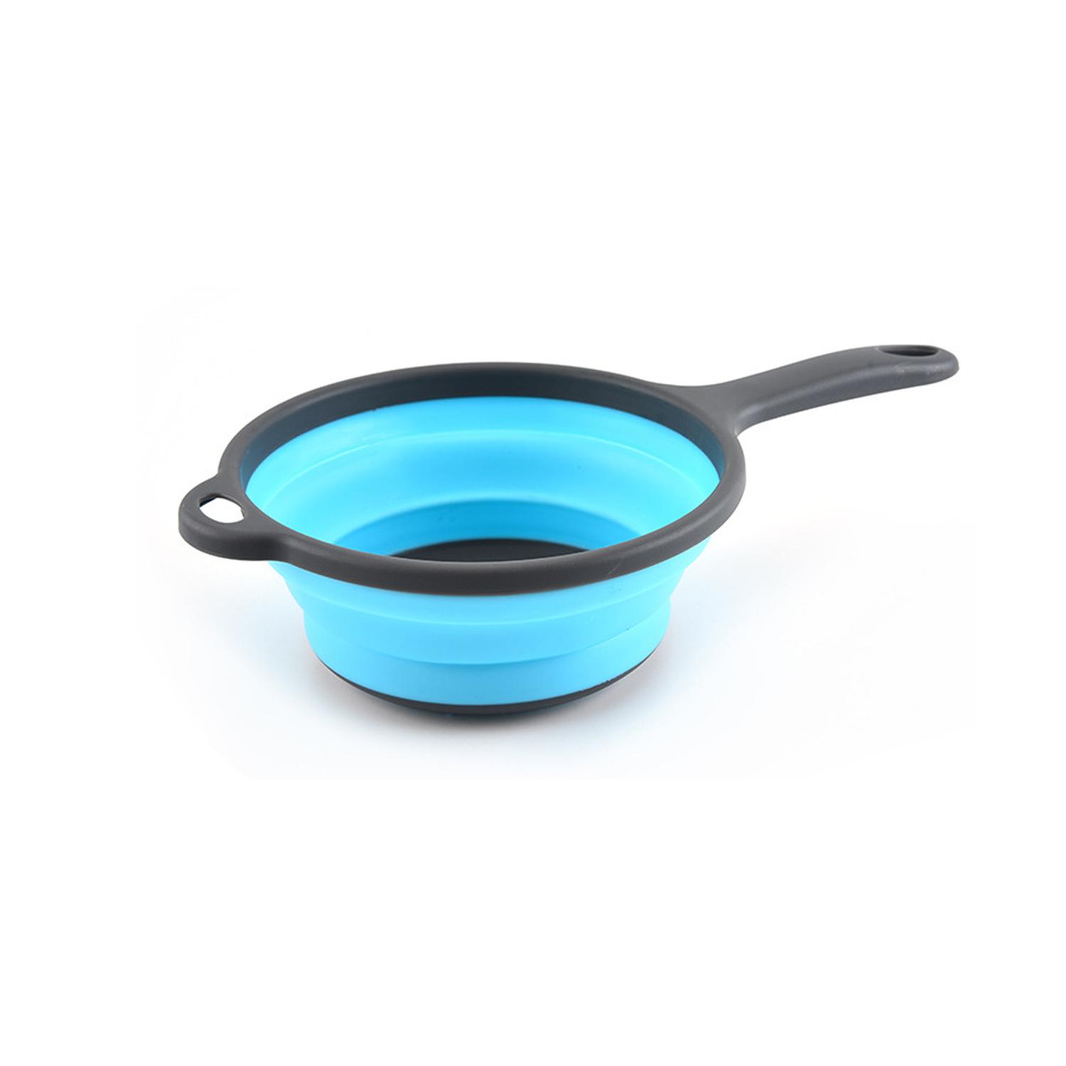 COLADOR DE SILICONA PLEGABLE CON MANGO - PS - 1