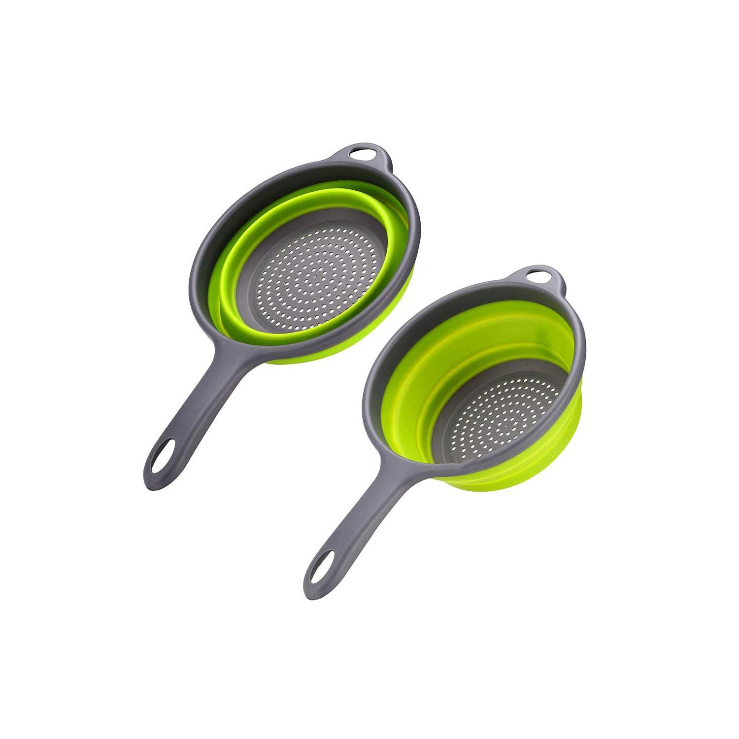 COLADOR DE SILICONA PLEGABLE CON MANGO - PS - 2