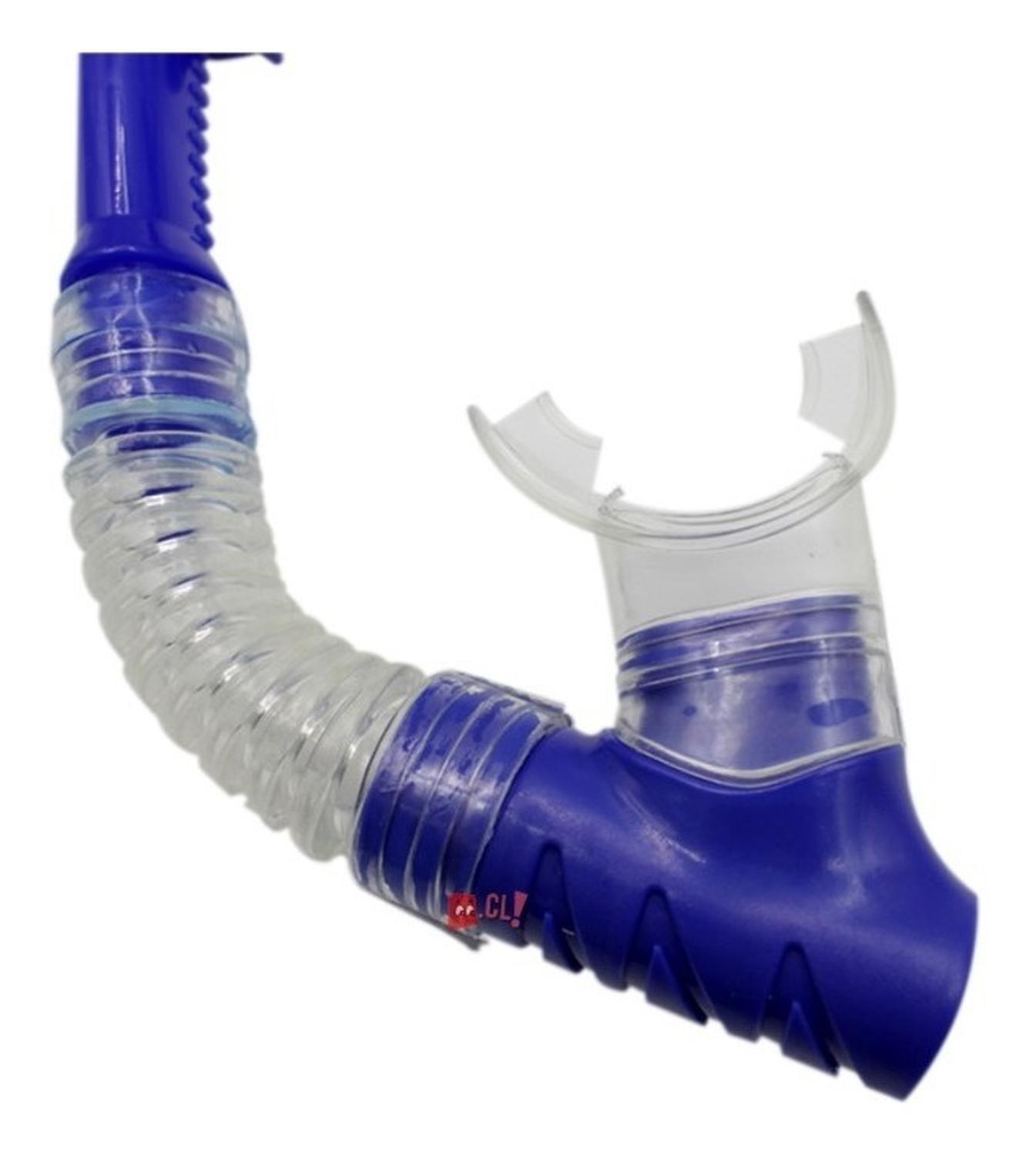 KIT PUNTOSTORE DE BUCEO LENTES CON SNORKEL COLOR AZUL - PS - 3