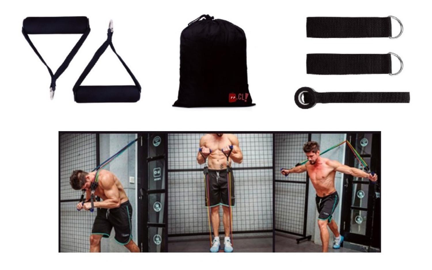 PACK PUNTOSTORE DE 5 BANDAS ELÁSTICAS PARA ENTRENAMIENTO CON BOLSO - PS - 2