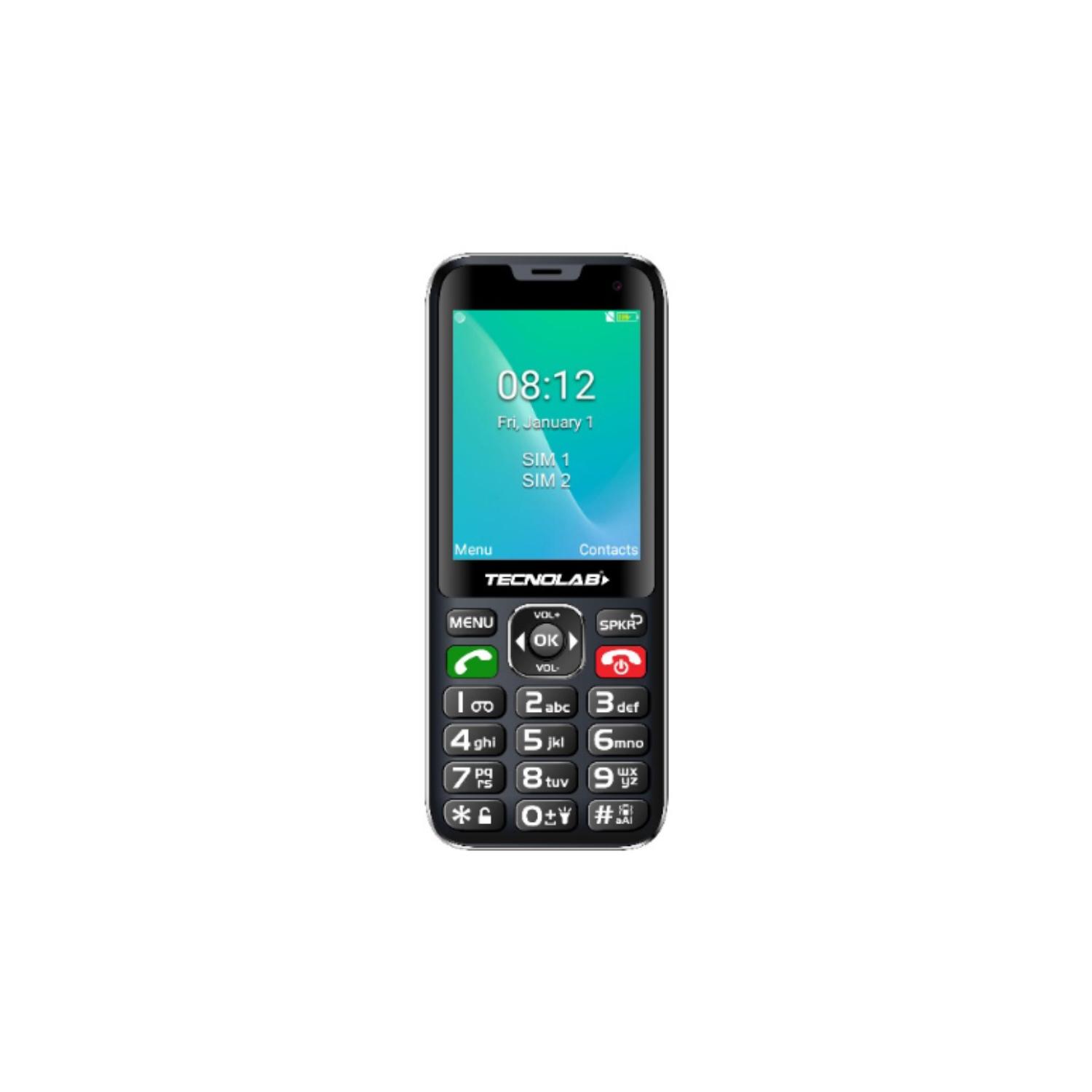CELULAR TECNOLAB SENIOR 4G DUAL SIM COLOR NEGRO - PS - 1
