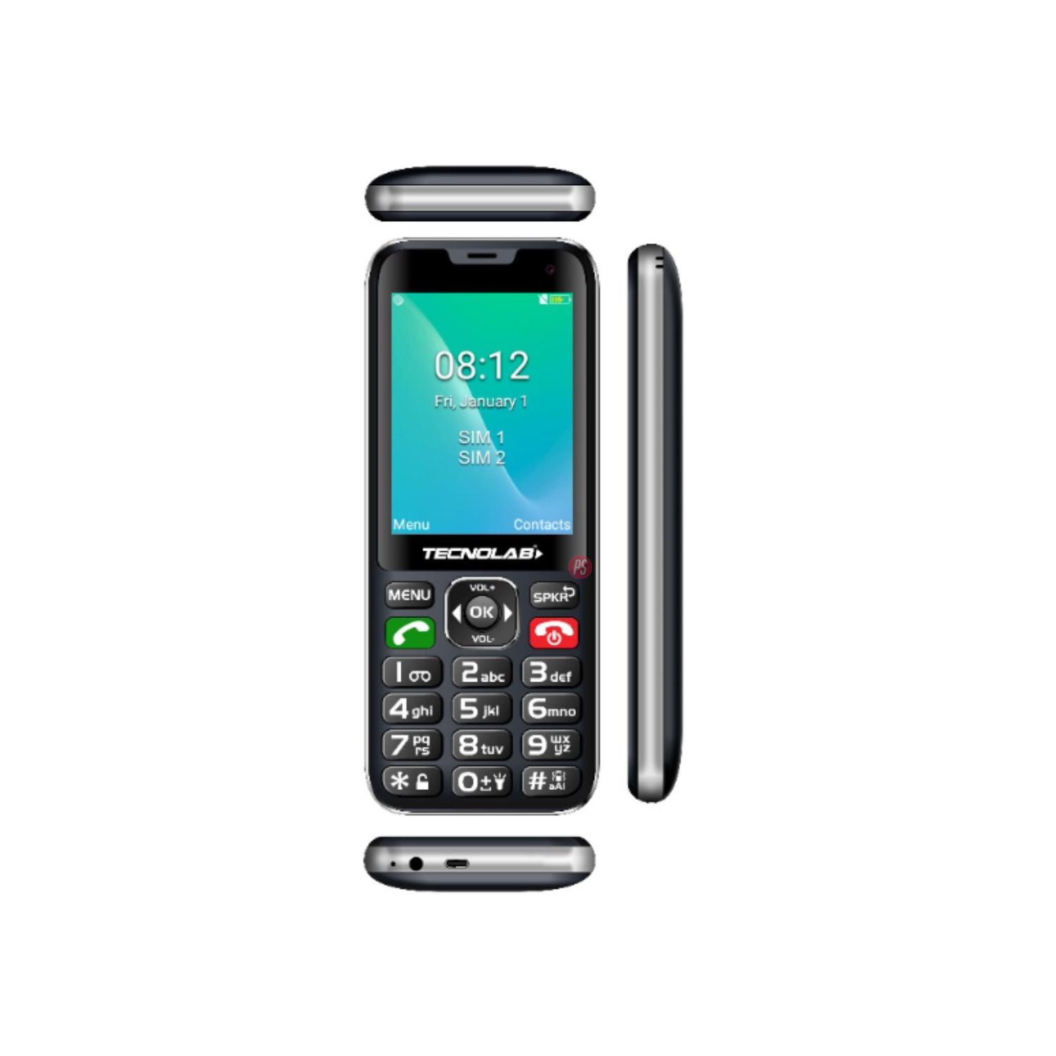 CELULAR TECNOLAB SENIOR 4G DUAL SIM COLOR NEGRO - PS - 3