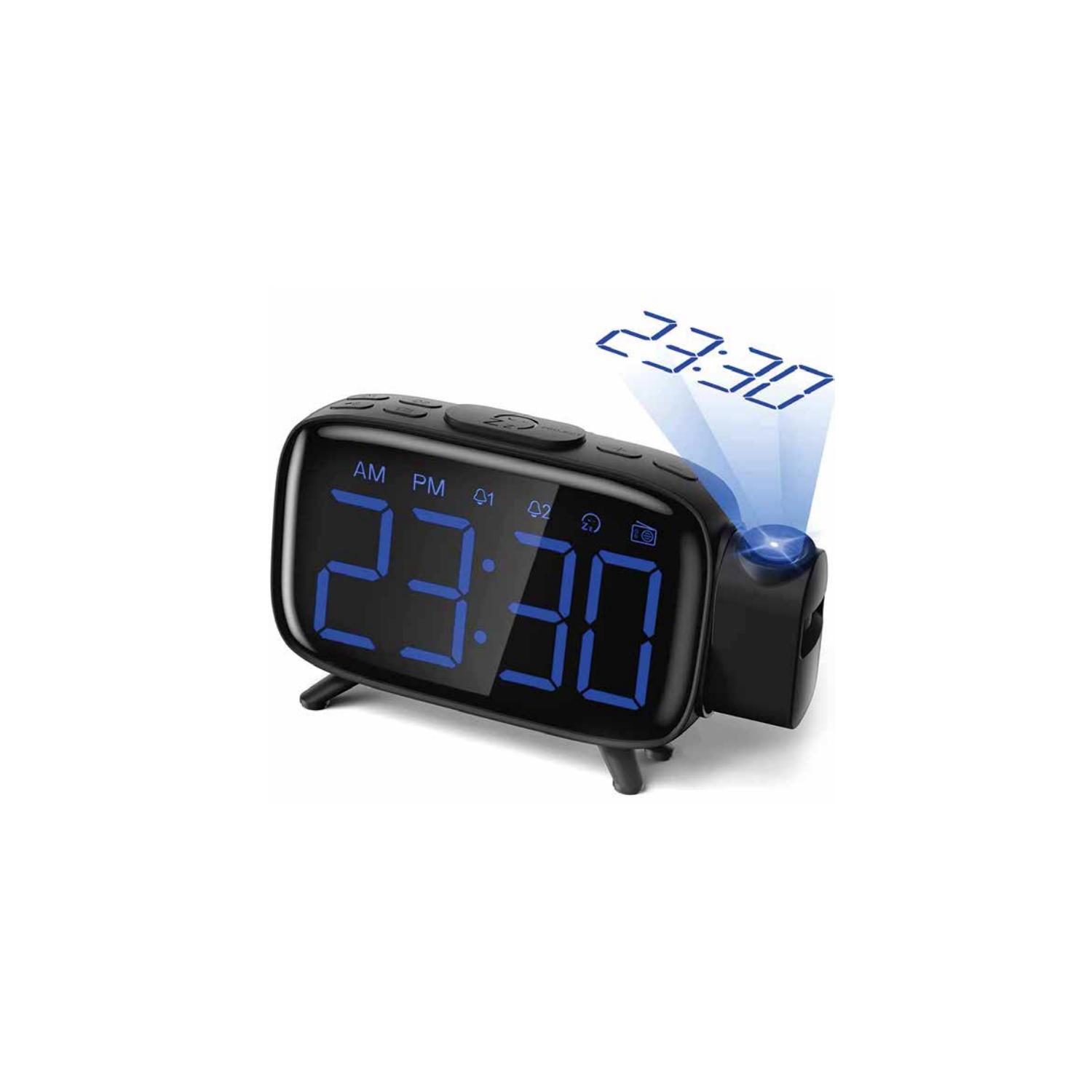 RADIO RELOJ DESPERTADOR CON PROYECCIÓN DE HORA - PS - 1