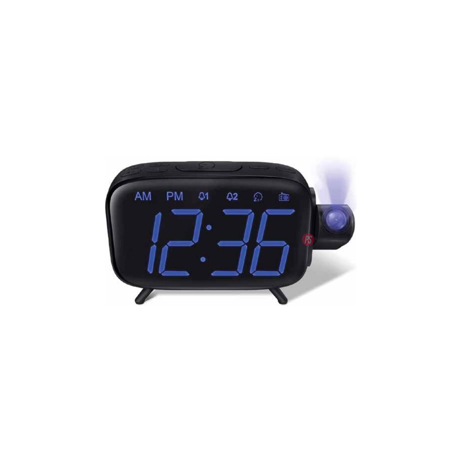 RADIO RELOJ DESPERTADOR CON PROYECCIÓN DE HORA - PS - 2