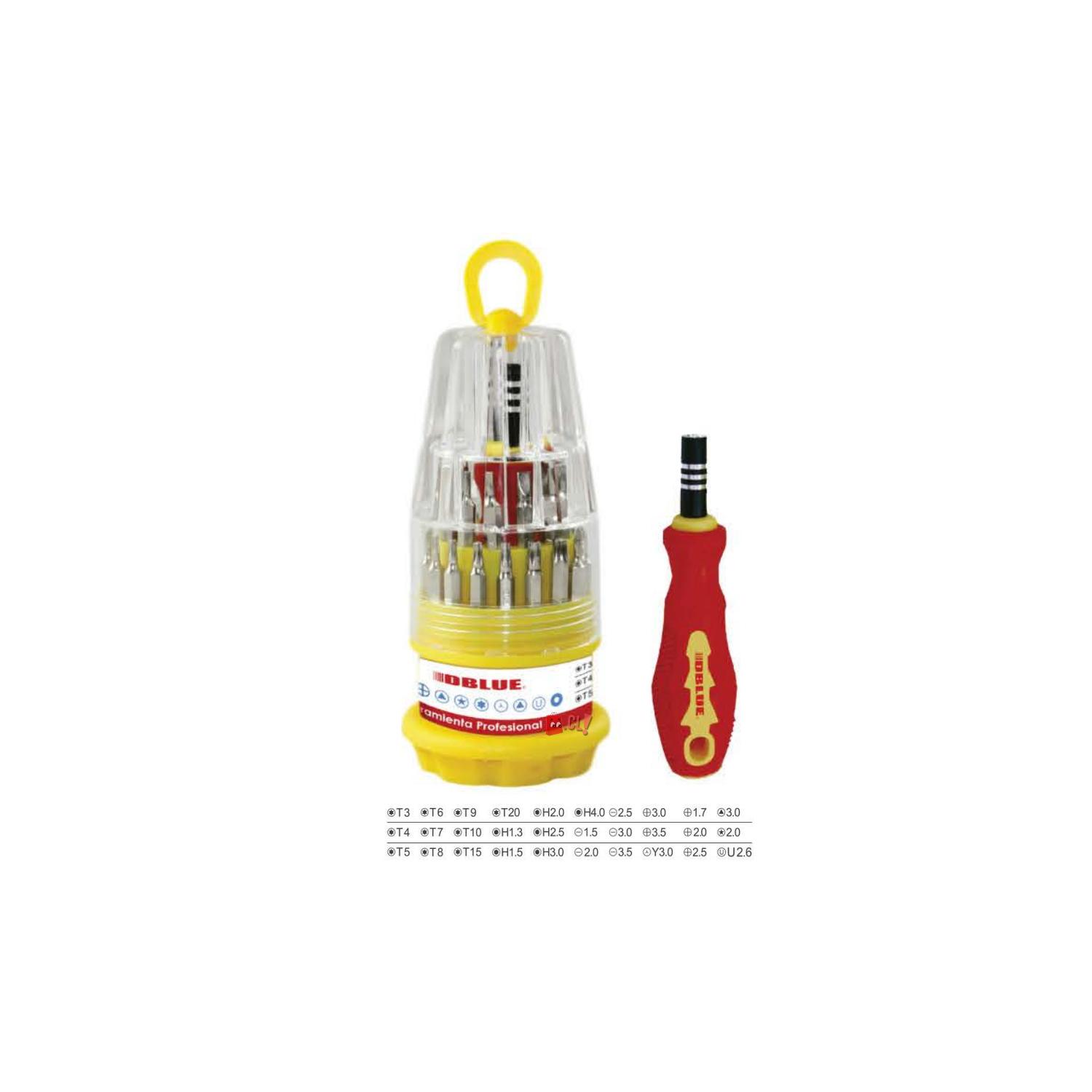 SET HERRAMIENTAS DBLUE PUNTAS ATORNILLADOR INTERCAMBIABLES PS - 2