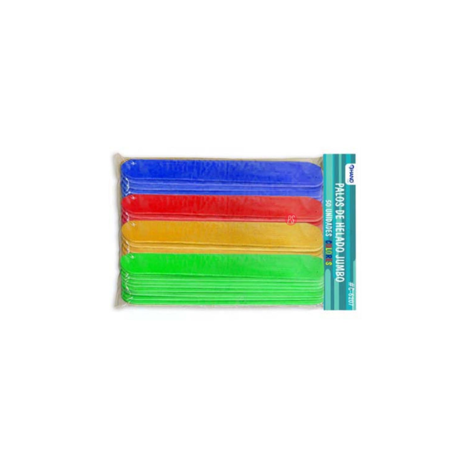 PACK PUNTOSTORE 600 PALOS DE HELADO JUMBO COLORES - 2