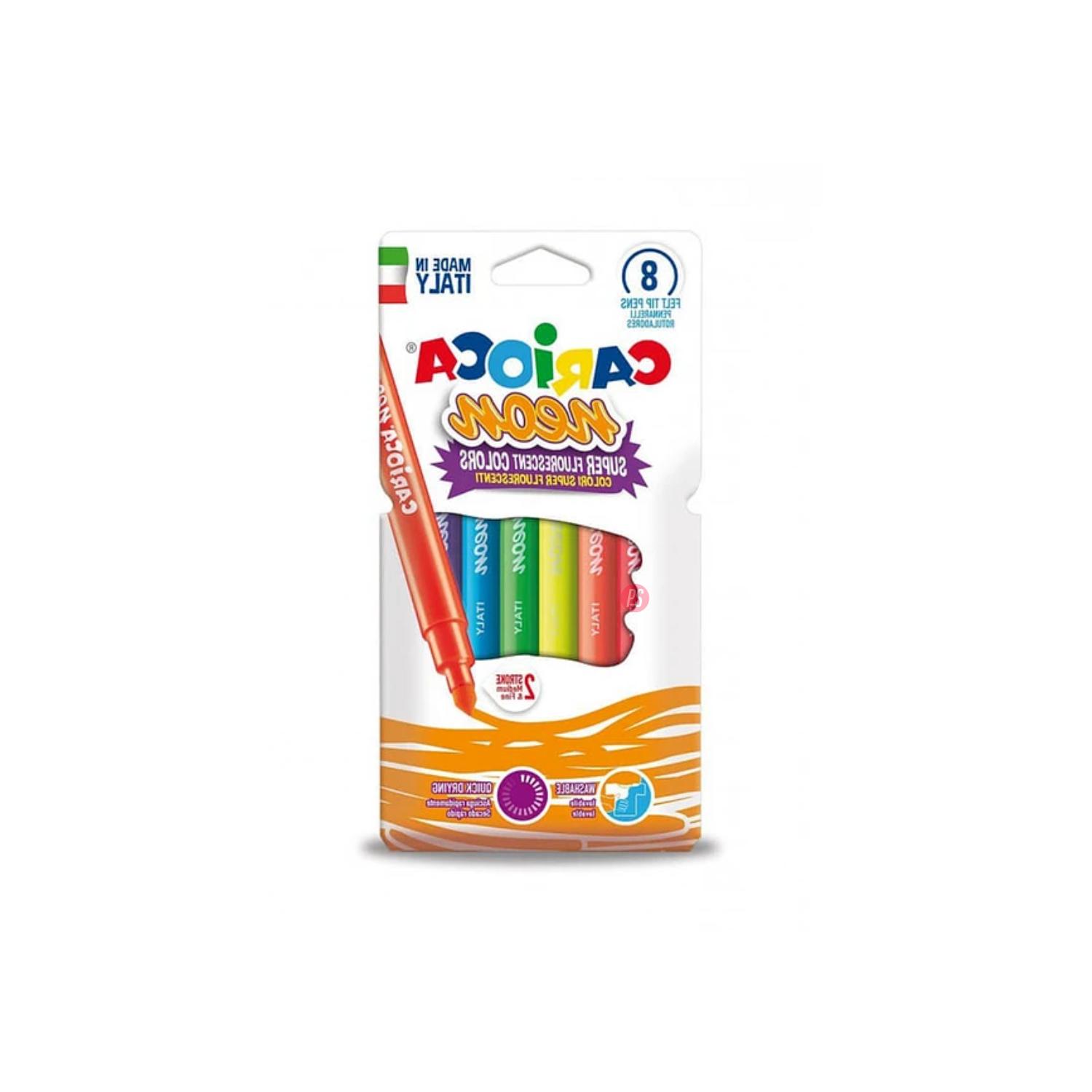 PLUMONES NEÓN CAJA 8 COLORES CARIOCA - 2
