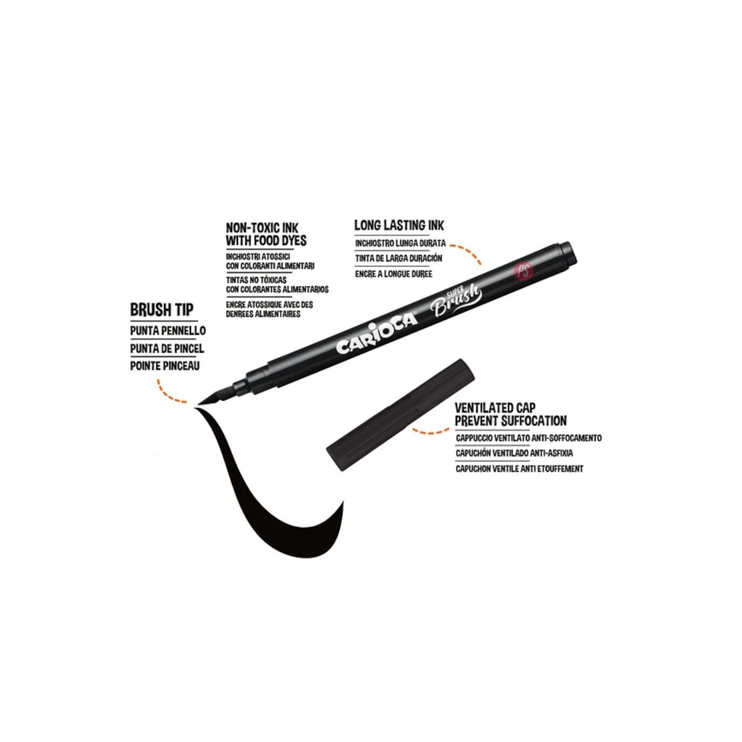 PLUMONES CARIOCA SUPER BRUSH 10 COLORES PS - 2