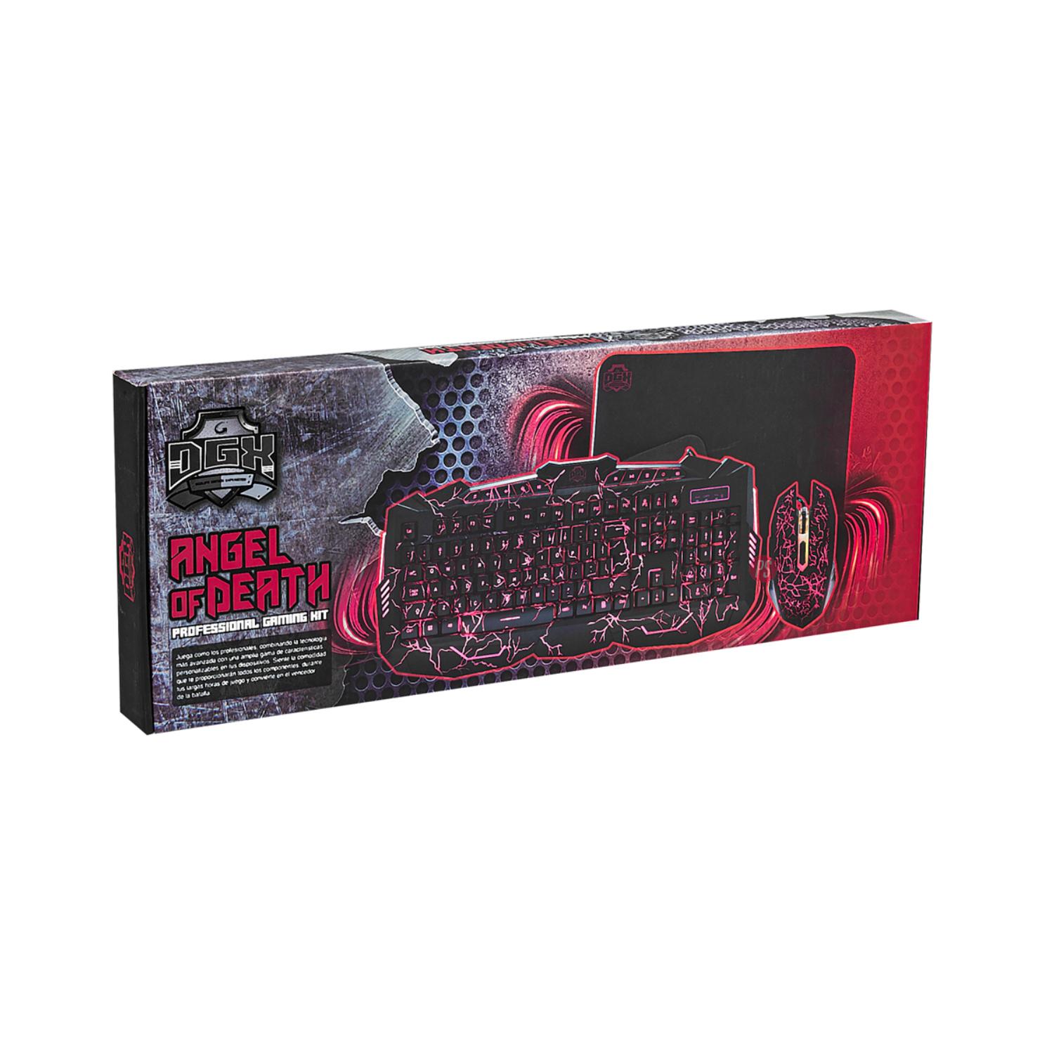 KIT TECLADO + MOUSE Y MOUSE PAD GAMER ANGEL OF DEATH - PS - 4
