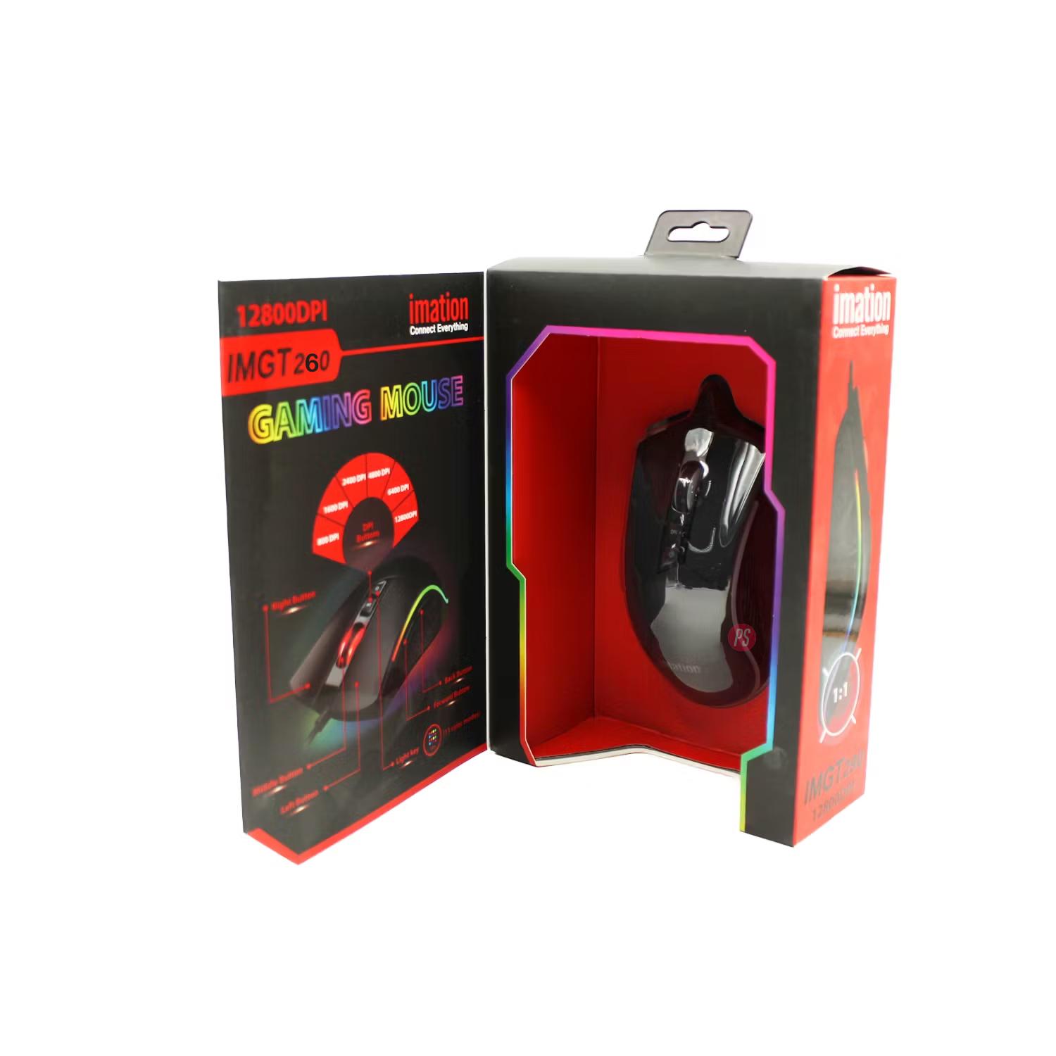 MOUSE GAMER RGB 12800DPI IMGT260 IMATION - PS - 2