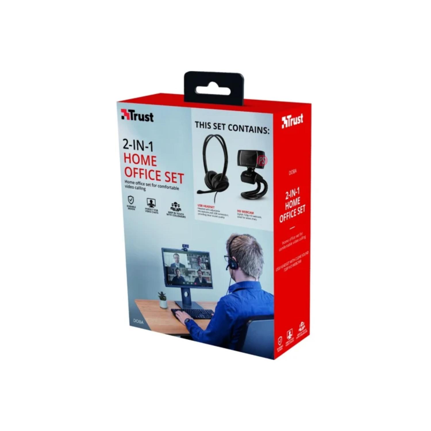 PACK CÁMARA WEB HD Y AUDÍFONOS VIDEOLLAMADAS DOBA - PS - 6