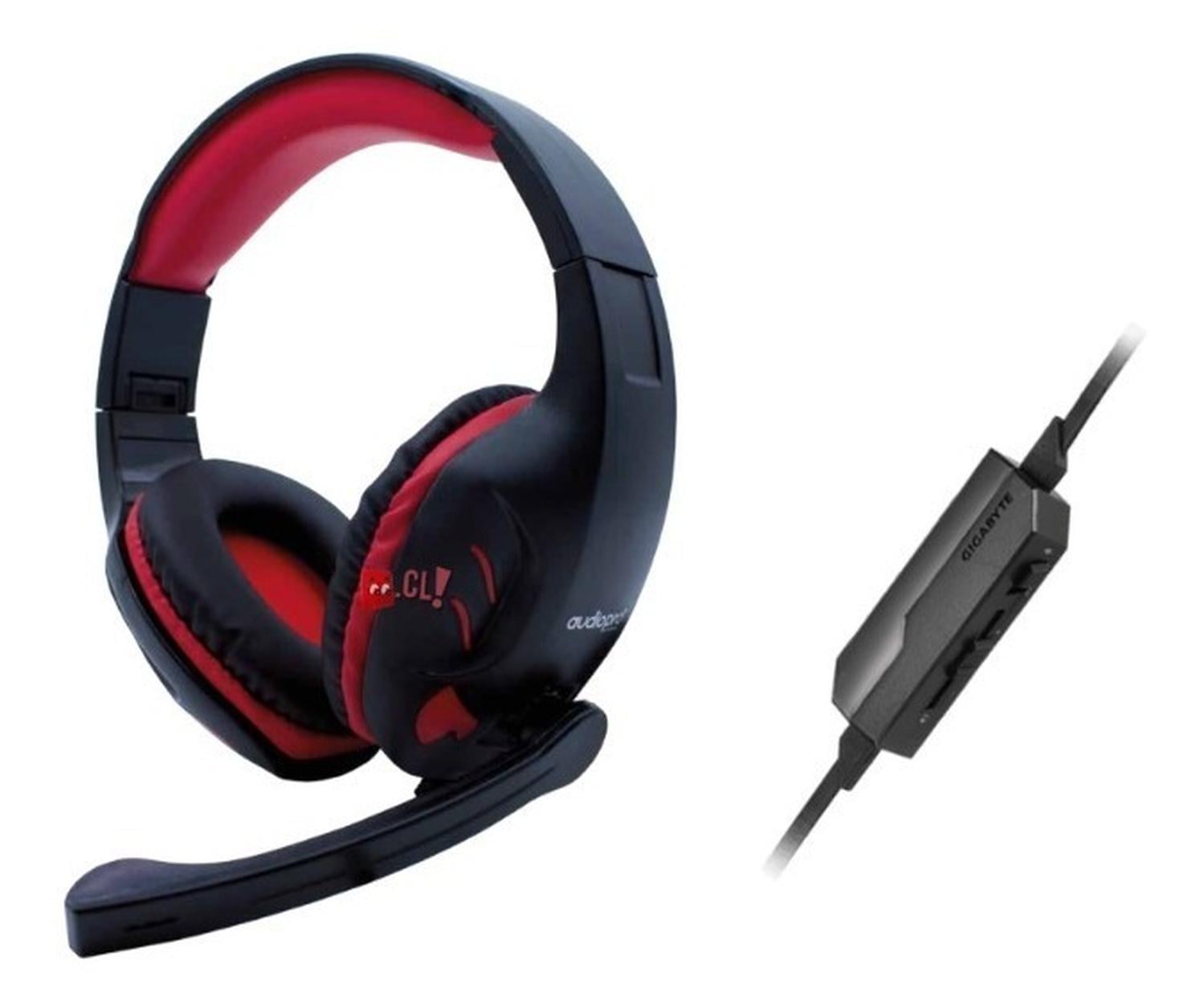 AUDÍFONOS GAMER CONECTOR 3,5MM ROJO - PS - 2