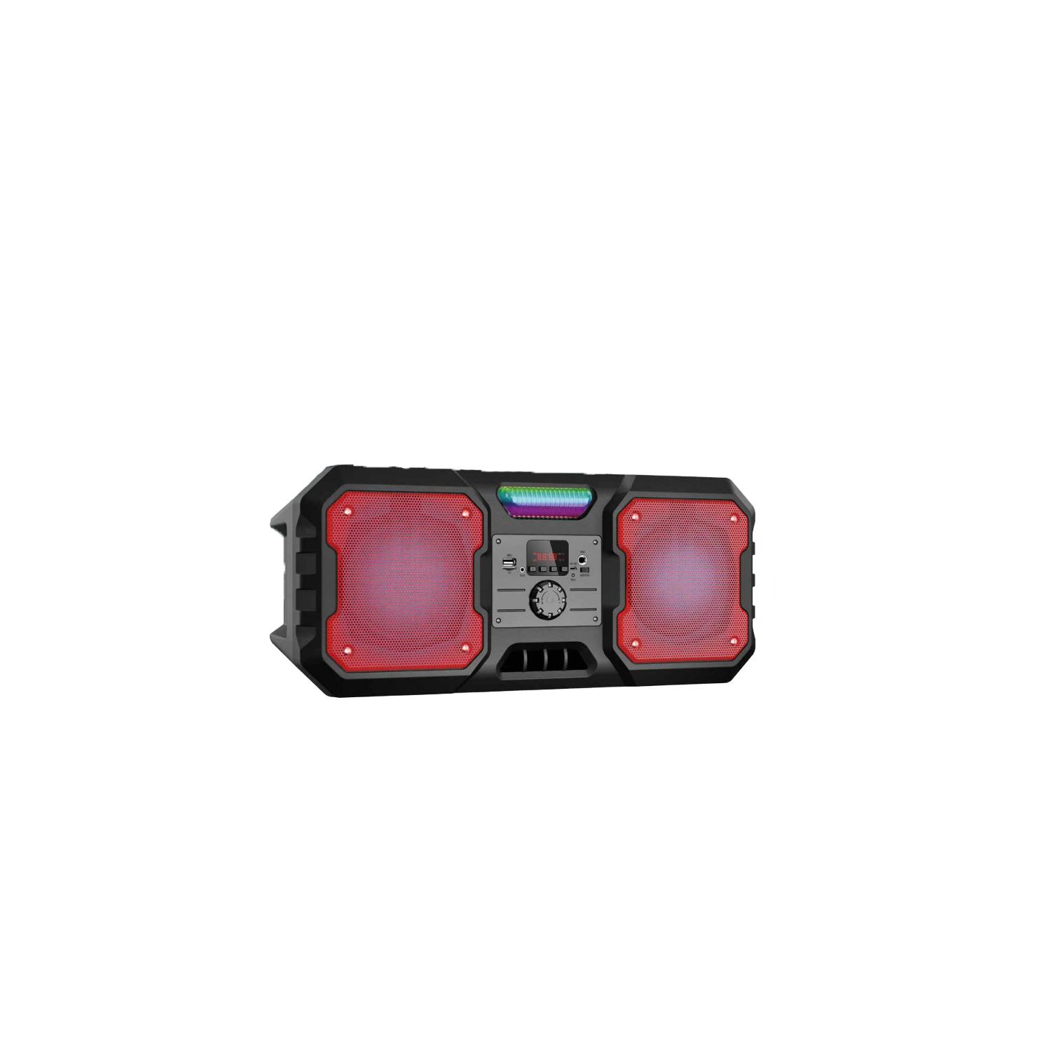 PARLANTE BLUETOOTH PORTÁTIL ILUMINACIÓN LED ROJO 5W RMS - PS - 1