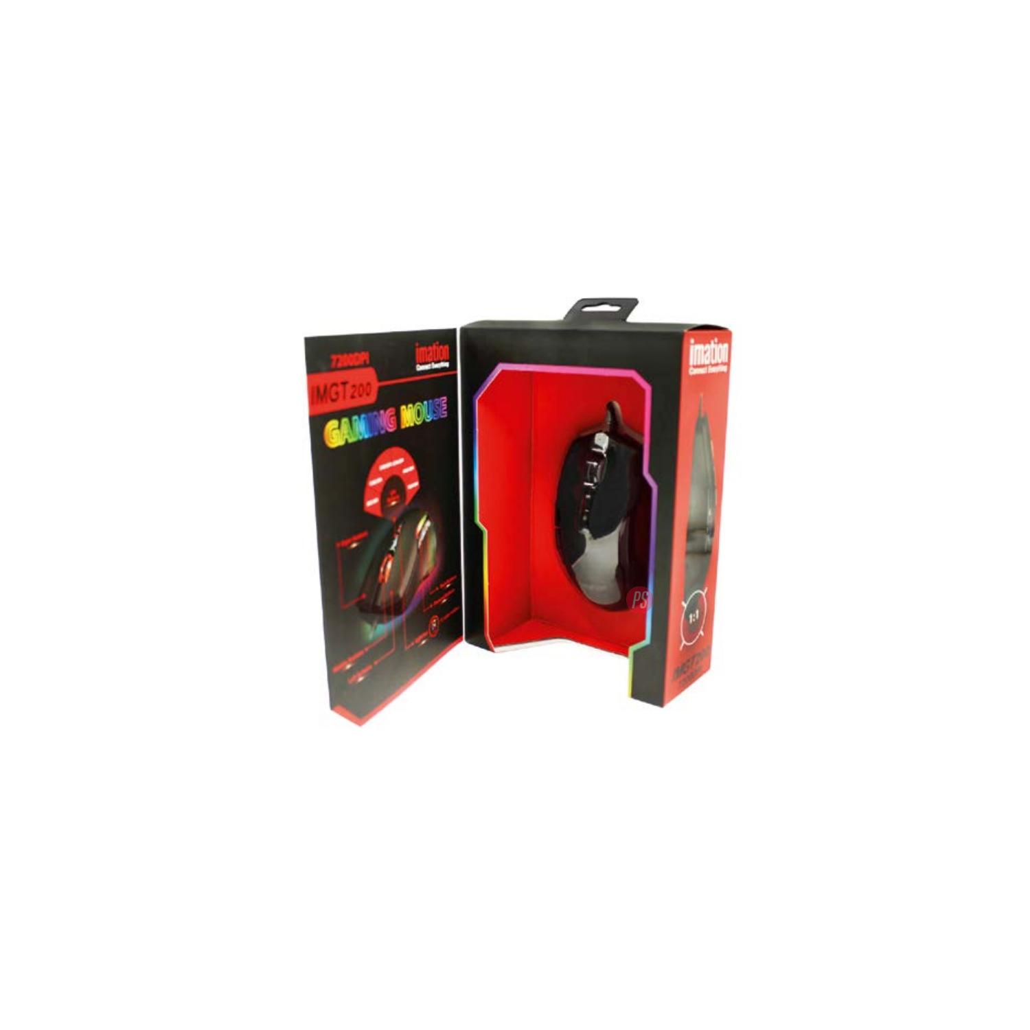 MOUSE GAMER USB RGB 7200DPI IMATION IMGT200 - PS - 2