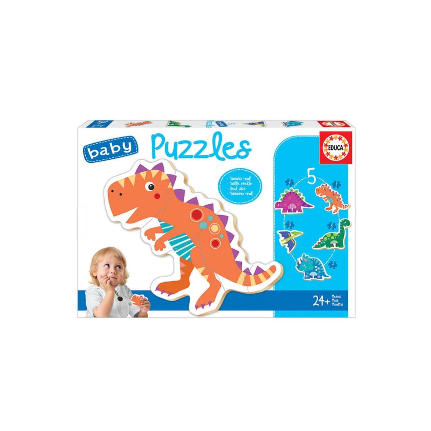 PUZZLE INFANTIL 3 A 5 PIEZAS DINOSAURIOS EDUCA - PS - 1