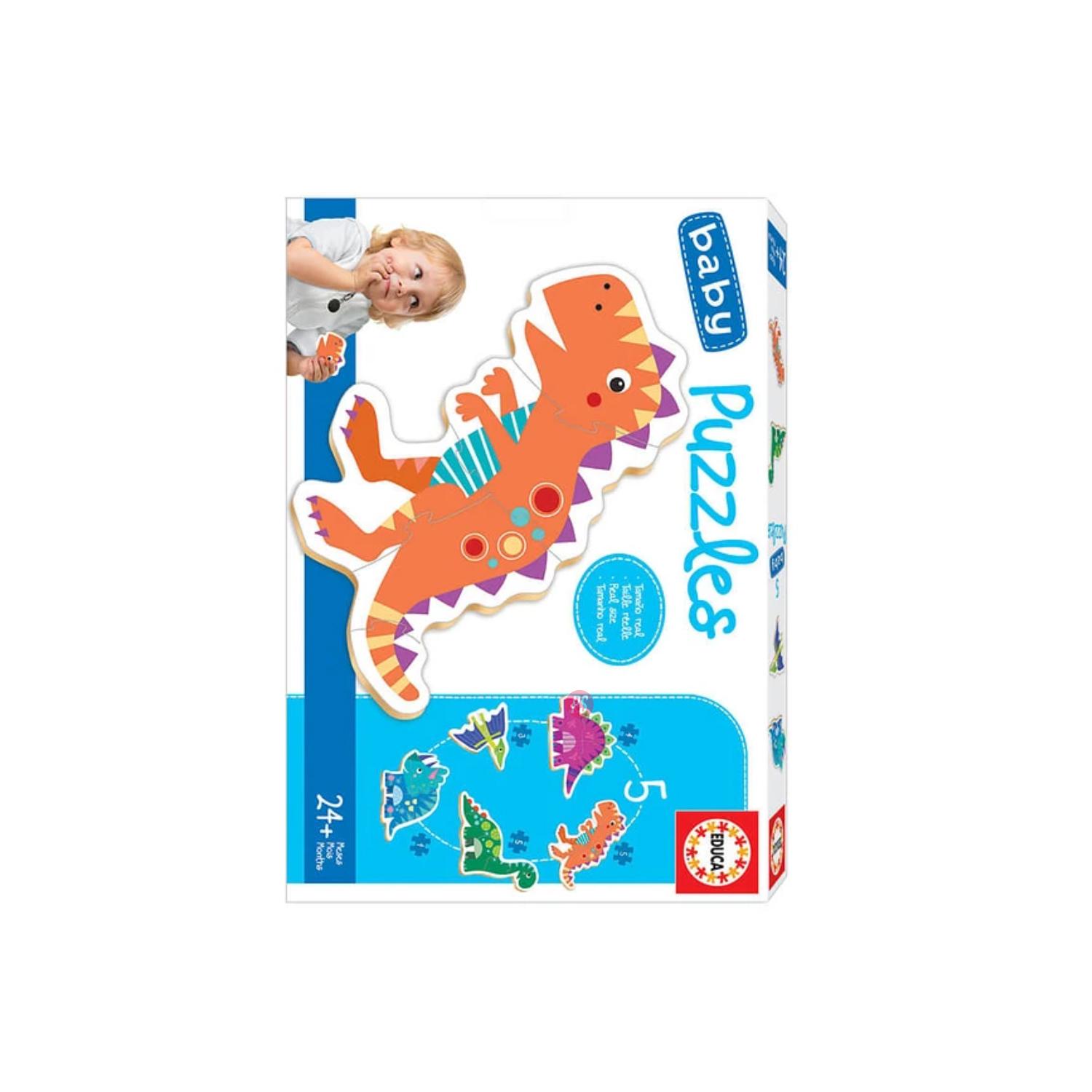 PUZZLE INFANTIL 3 A 5 PIEZAS DINOSAURIOS EDUCA - PS - 2