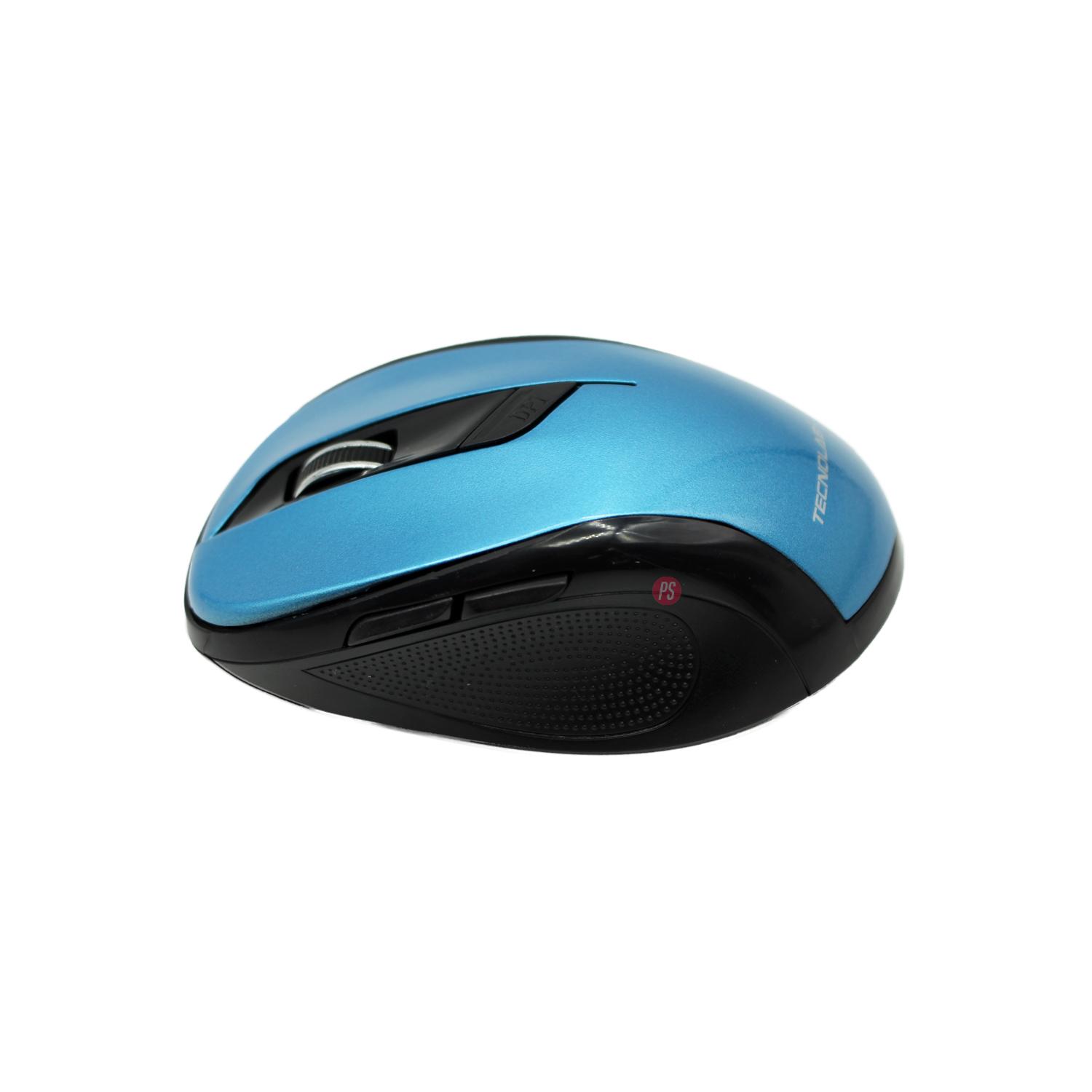 MOUSE INALÁMBRICO TECNOLAB ÓPTICO 2.4 GHZ SILVER RUBBER PS - 2
