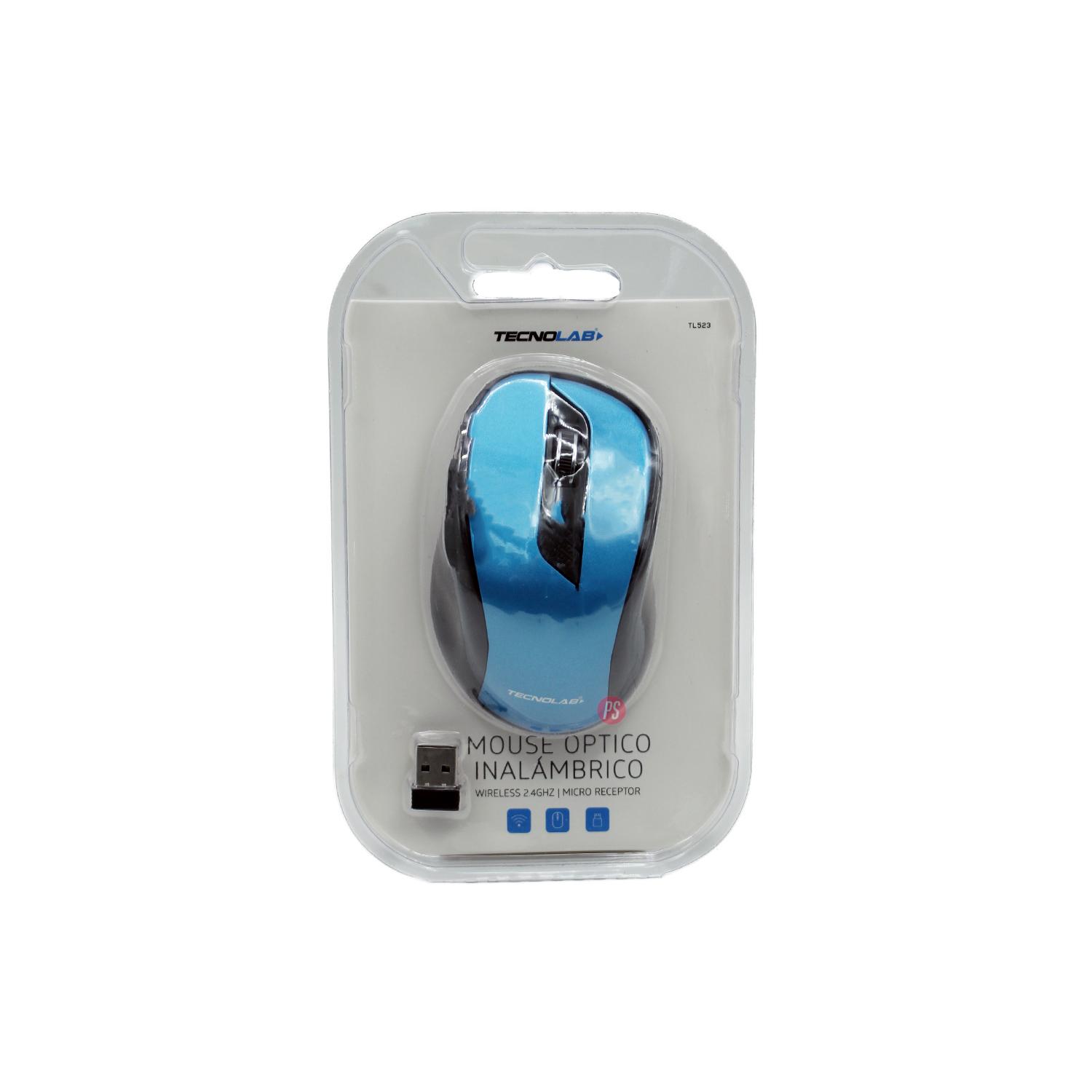 MOUSE INALÁMBRICO TECNOLAB ÓPTICO 2.4 GHZ SILVER RUBBER PS - 4