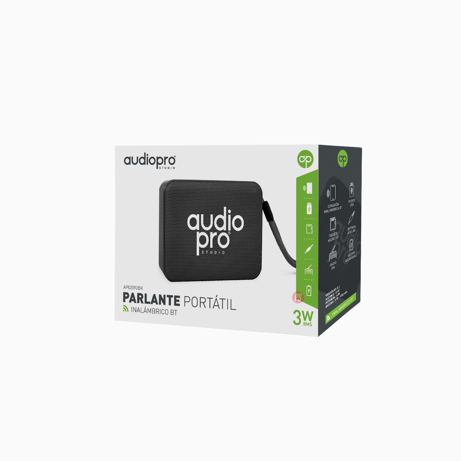 PARLANTE PORTÁTIL BLUETOOTH 3W AP NEGRO - PS - 2