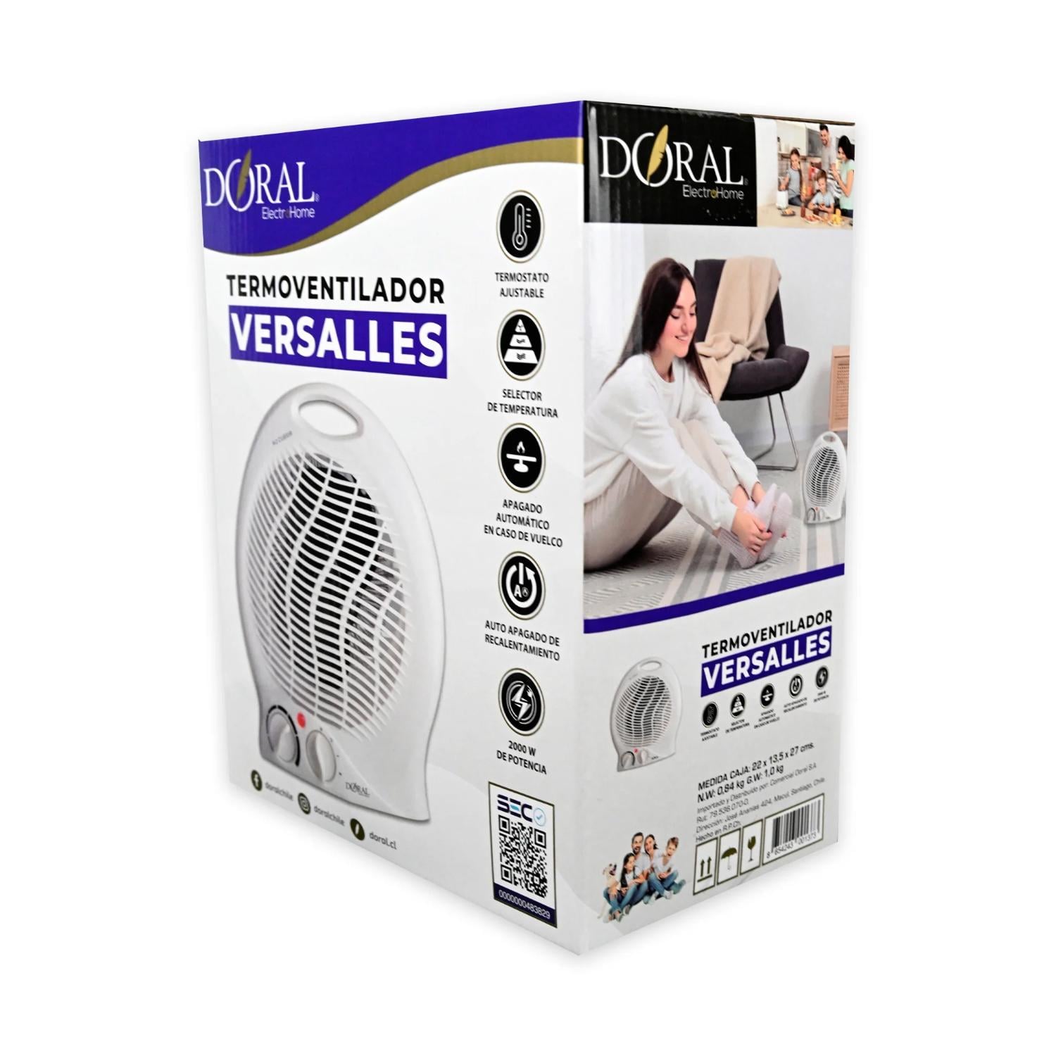 TERMOVENTILADOR DORAL VERSALLES 2000 W ELÉCTRICO 2000W PS - 2