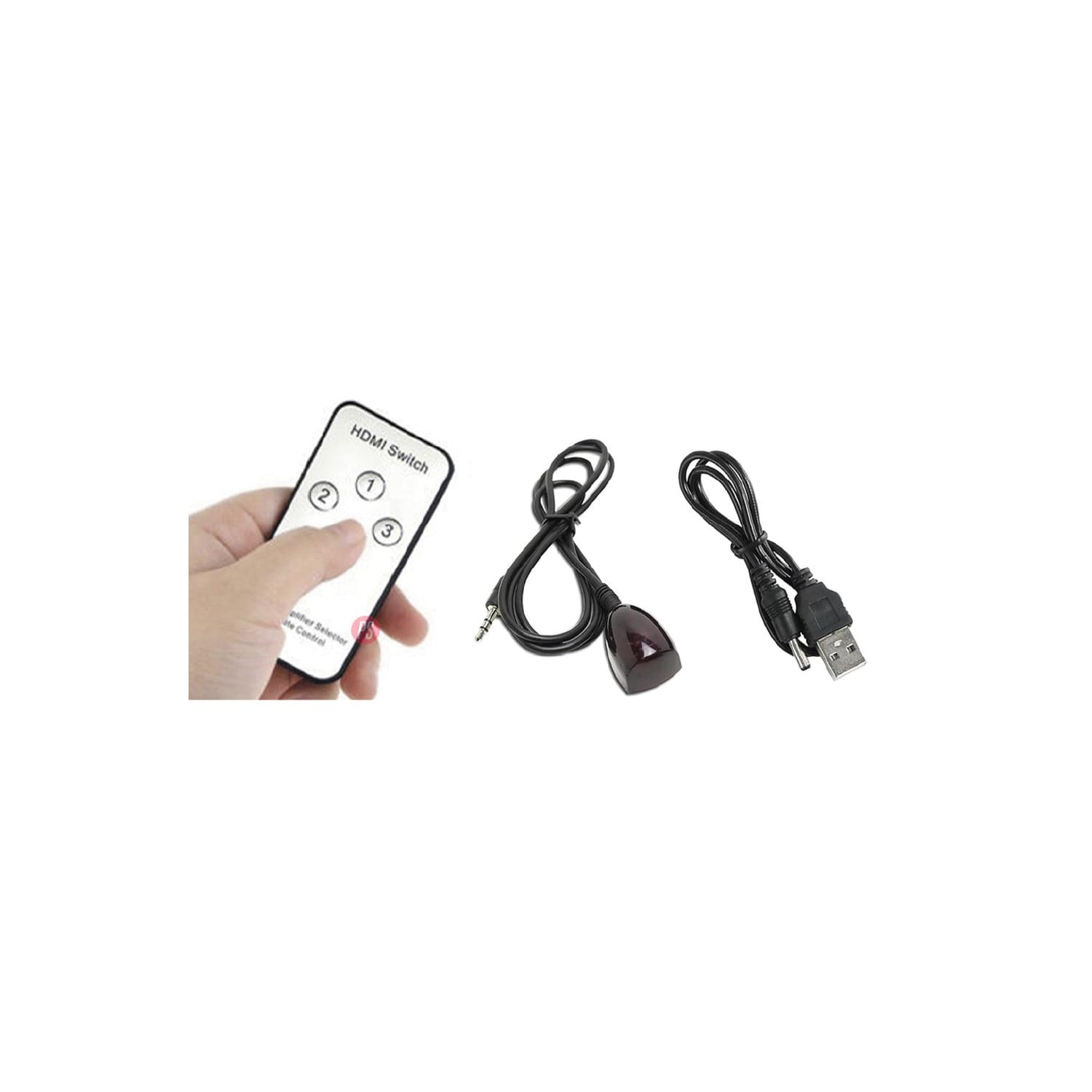 SWITCH TECNOLAB 4K HDMI 3 EN 1 CON CONTROL REMOTO PS - 2
