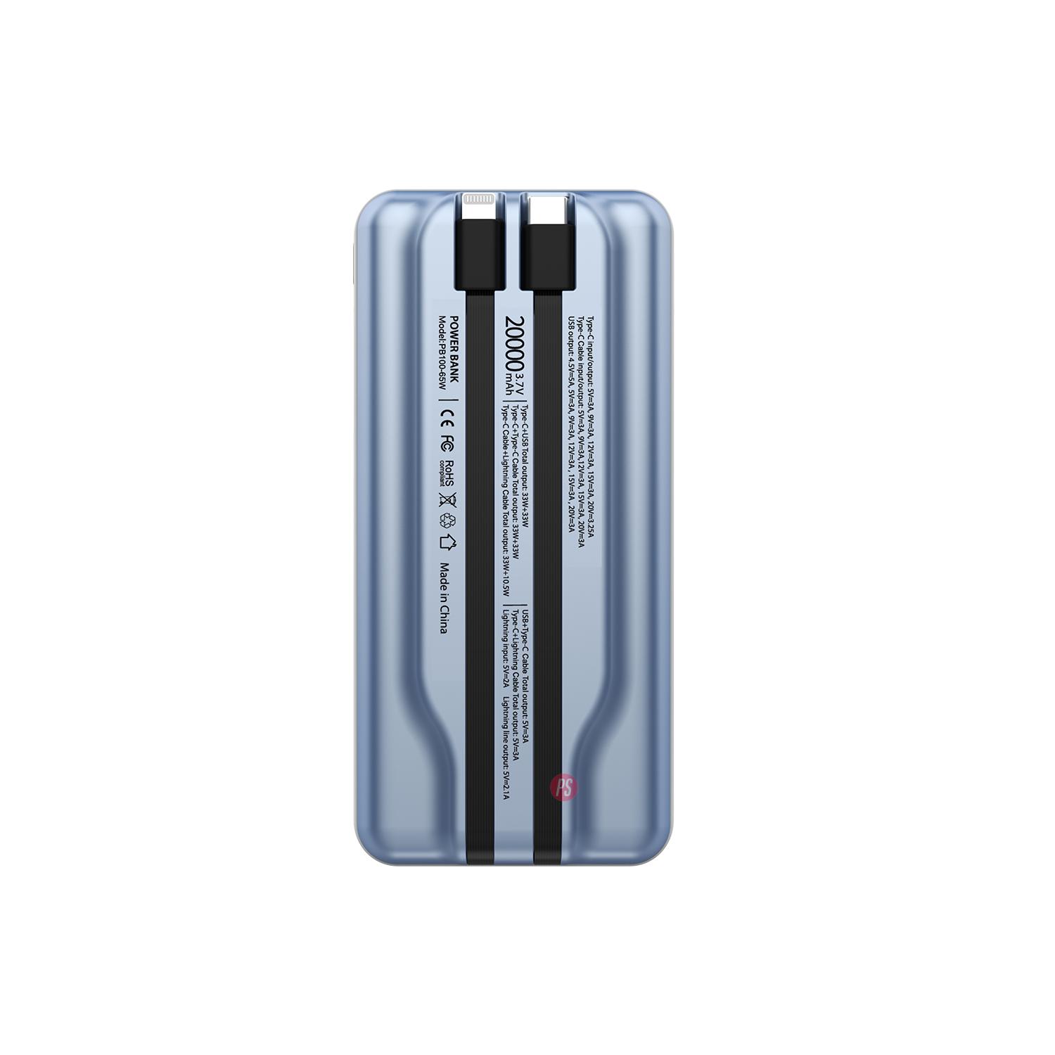 POWER BANK CARGA RÁPIDA 20000MHA 65W - PS - 2