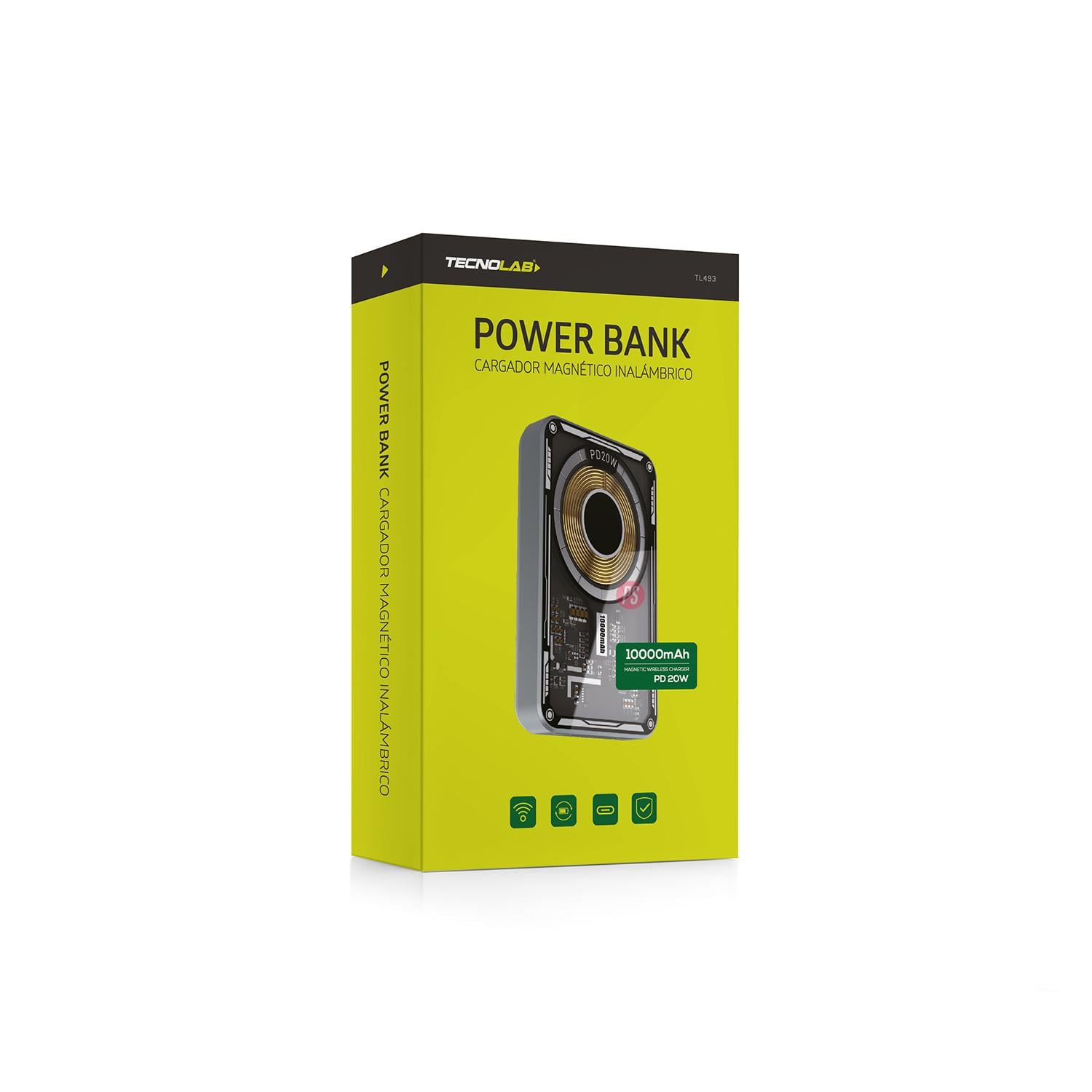 POWER BANK CON CARGA QI CARGA RÁPIDA 10000MHA 20W - PS - 3