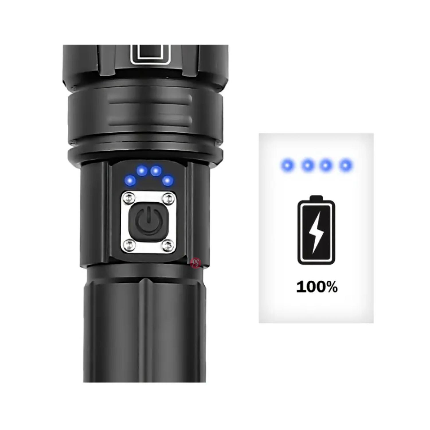 LINTERNA LED ZOOM TELESCÓPICO 16CMS RESISTE AGUA - PS - 2