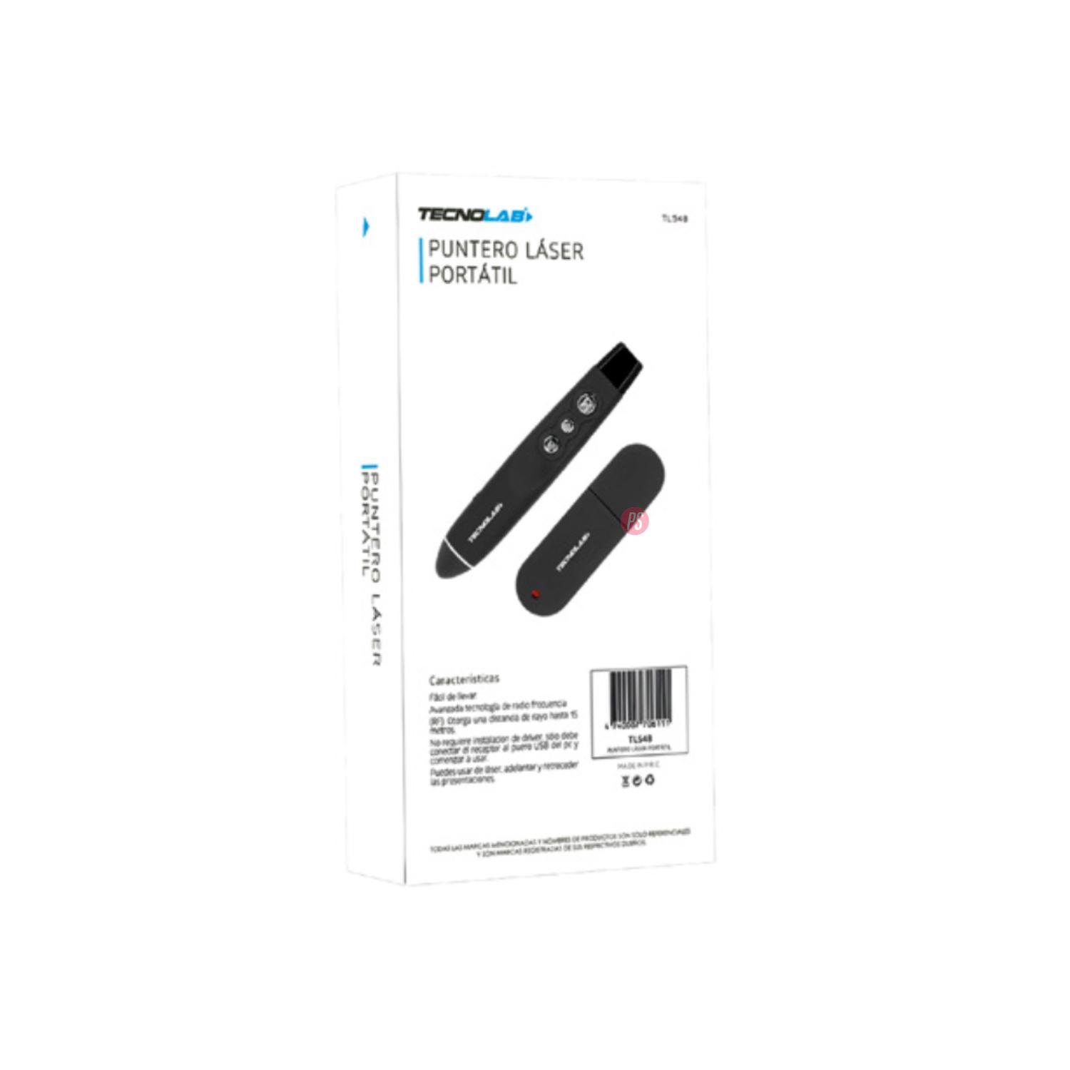 PUNTERO TECNOLAB CONTROL DIAPOSITIVA INALÁMBRICO CON LÁSER PS - 3