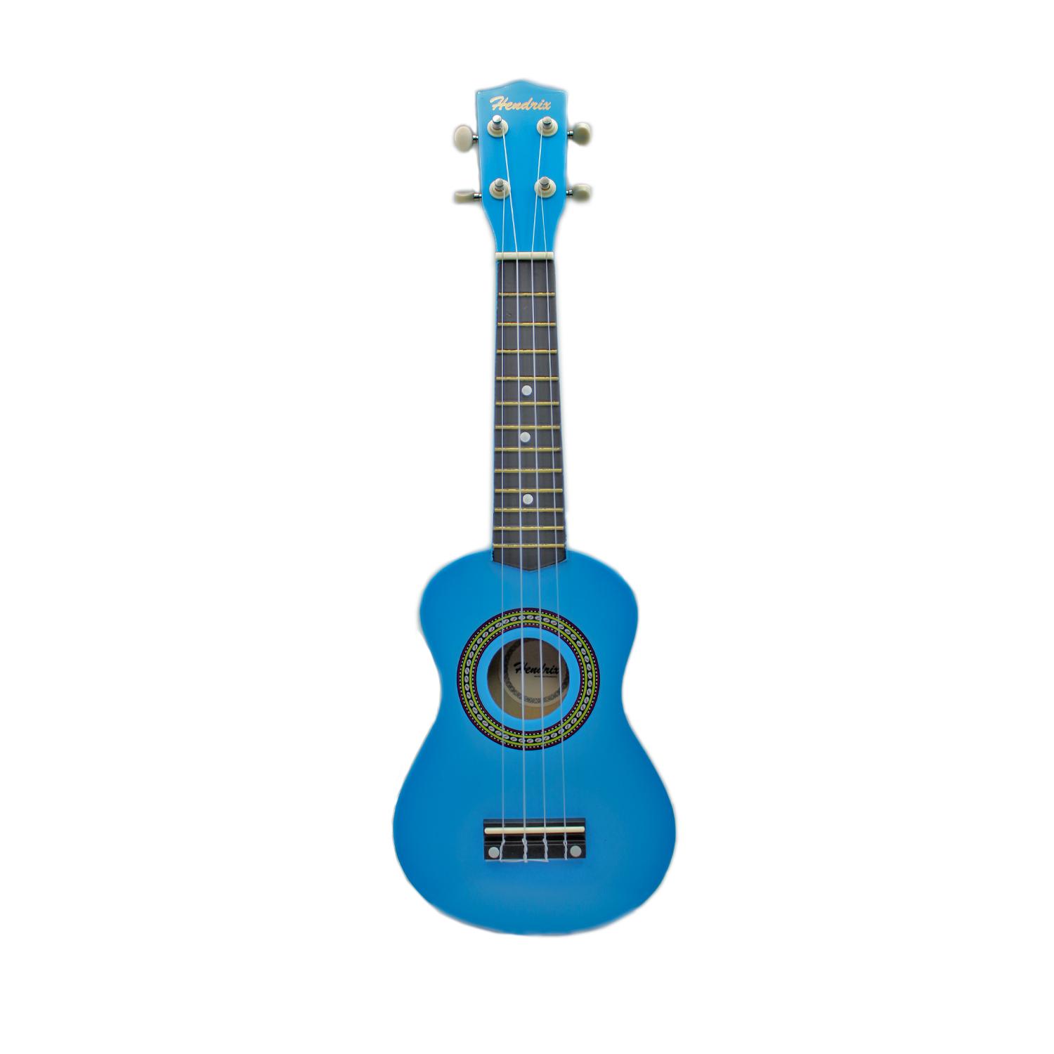 UKELELE HENDRIX 21 PULGADAS CON FUNDA Y UÑETA COLOR AZUL - PS - 1