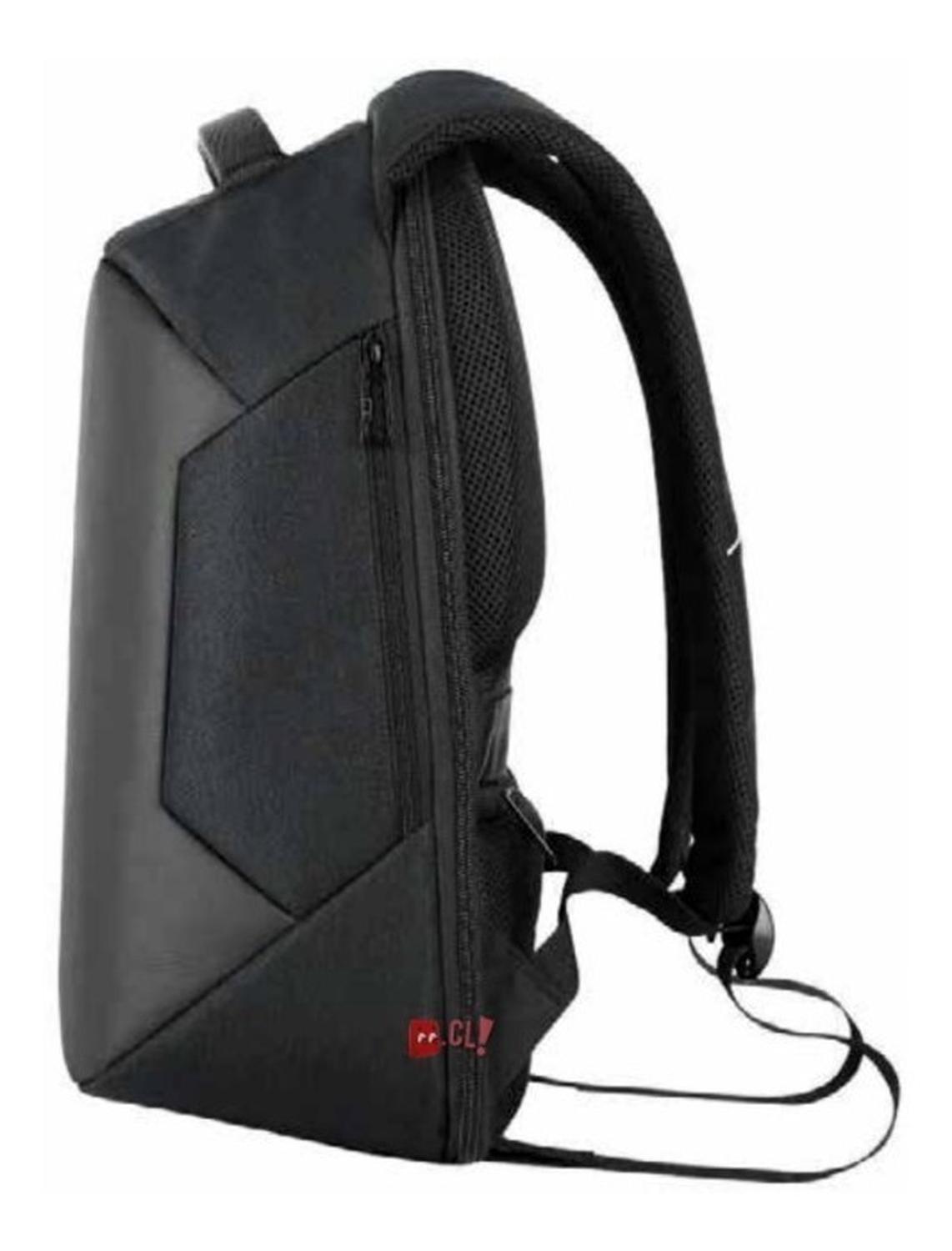 MOCHILA ANTIRROBO IMPERMEABLE CON USB COLOR NEGRO - PS - 2