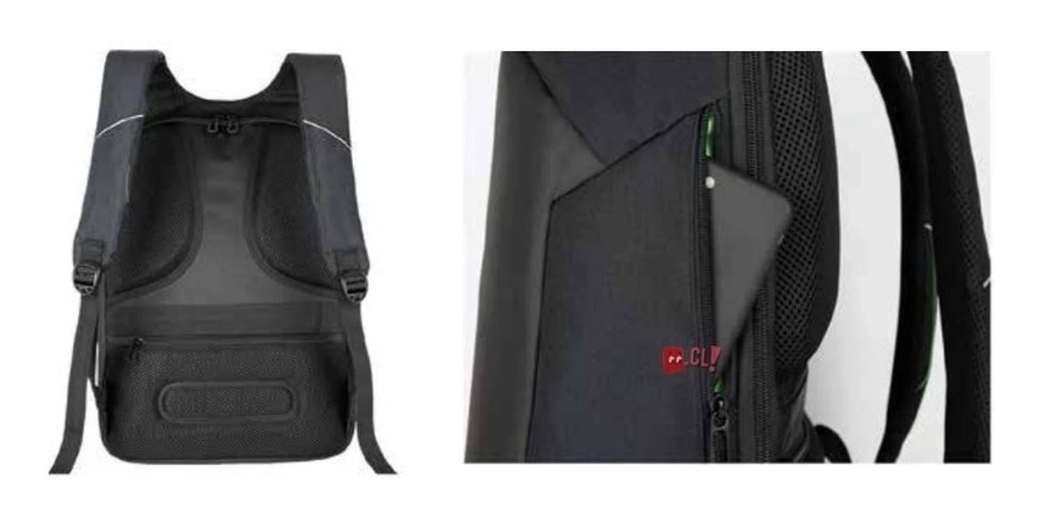 MOCHILA ANTIRROBO IMPERMEABLE CON USB COLOR NEGRO - PS - 3