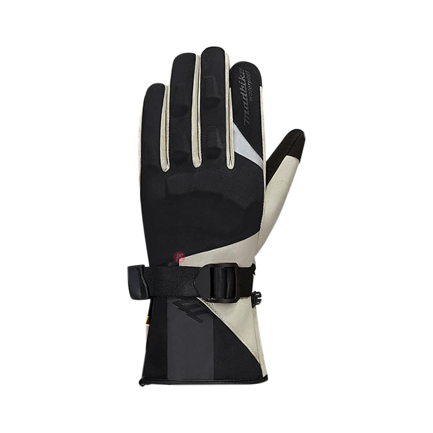 GUANTES PARA MOTO MADBIKE TÉRMICOS CON PROTECCIÓN NUDILLOS BEIGE - PS - 2