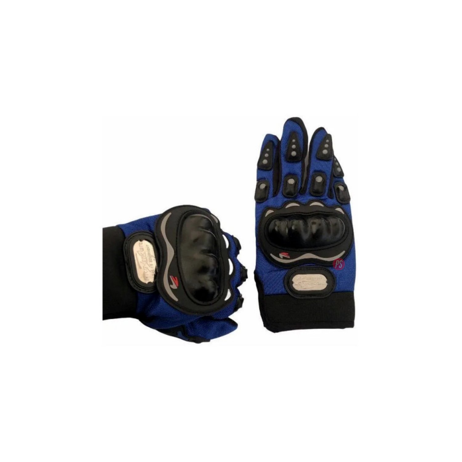 GUANTES PARA MOTO PUNTOSTORE PROTECCIÓN PVC COLOR AZUL - PS - 2