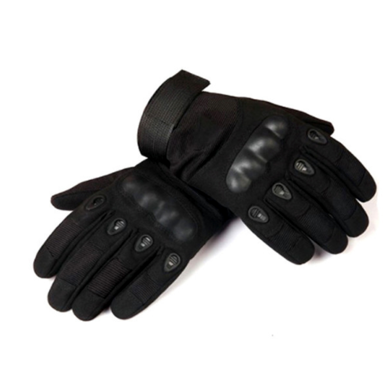 GUANTES PARA MOTO PUNTOSTORE DE CUERO COLOR NEGRO - PS - 1