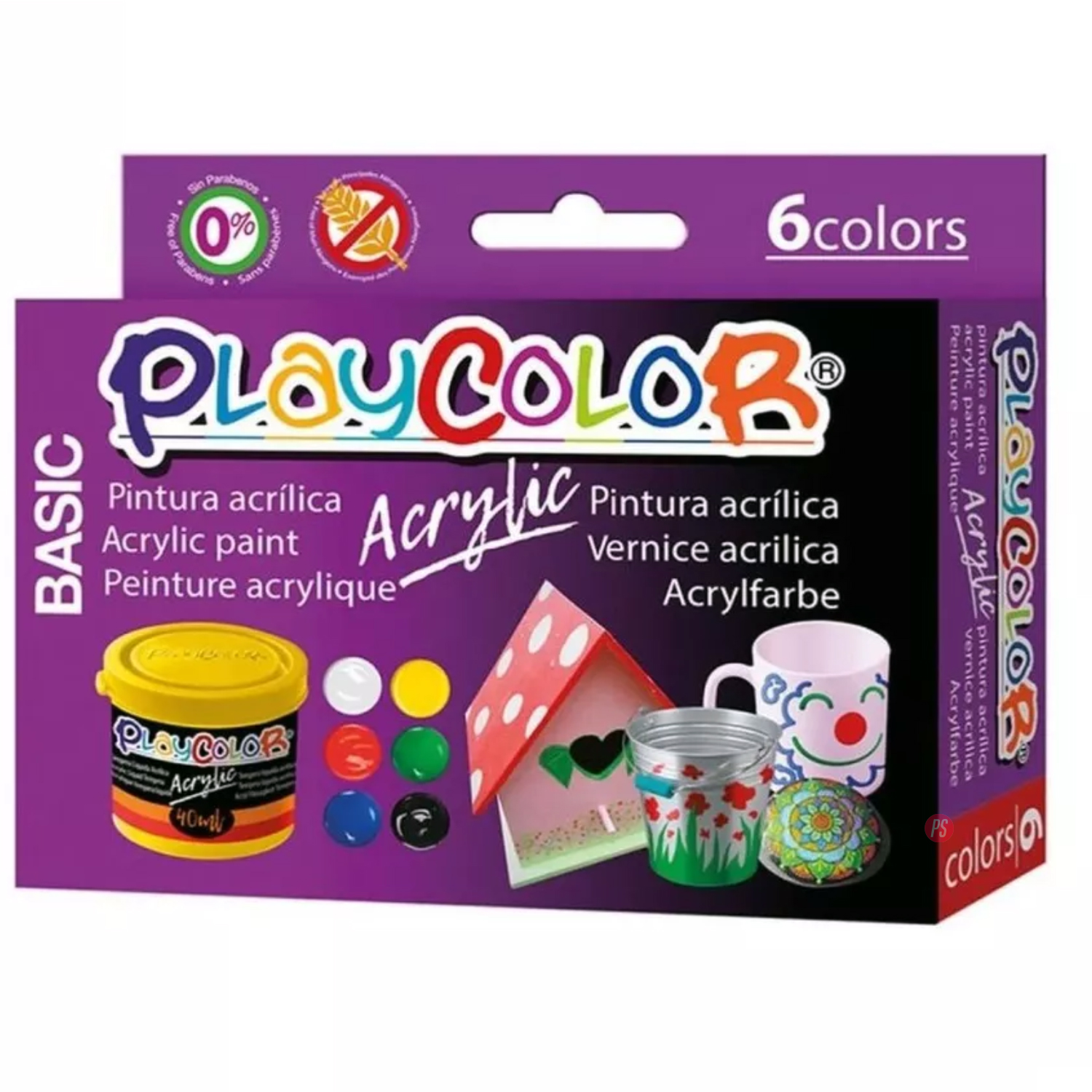 PINTURA ACRÍLICA PUNTOSTORE 40ML 6 COLORES SECADO RÁPIDO INSTANT - 2