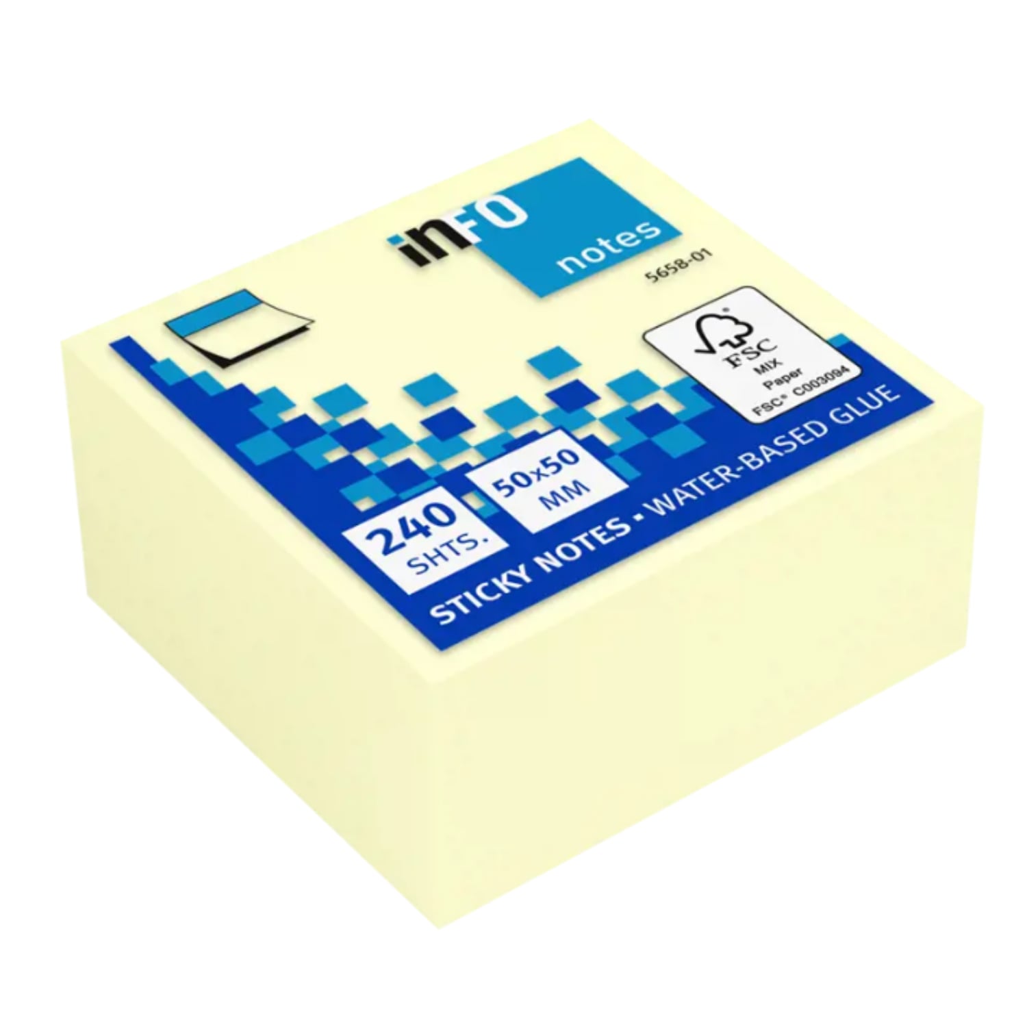 PACK X 240 NOTAS ADHESIVAS PUNTOSTORE AMARILLAS 50X50MM INFO NOTES - 1