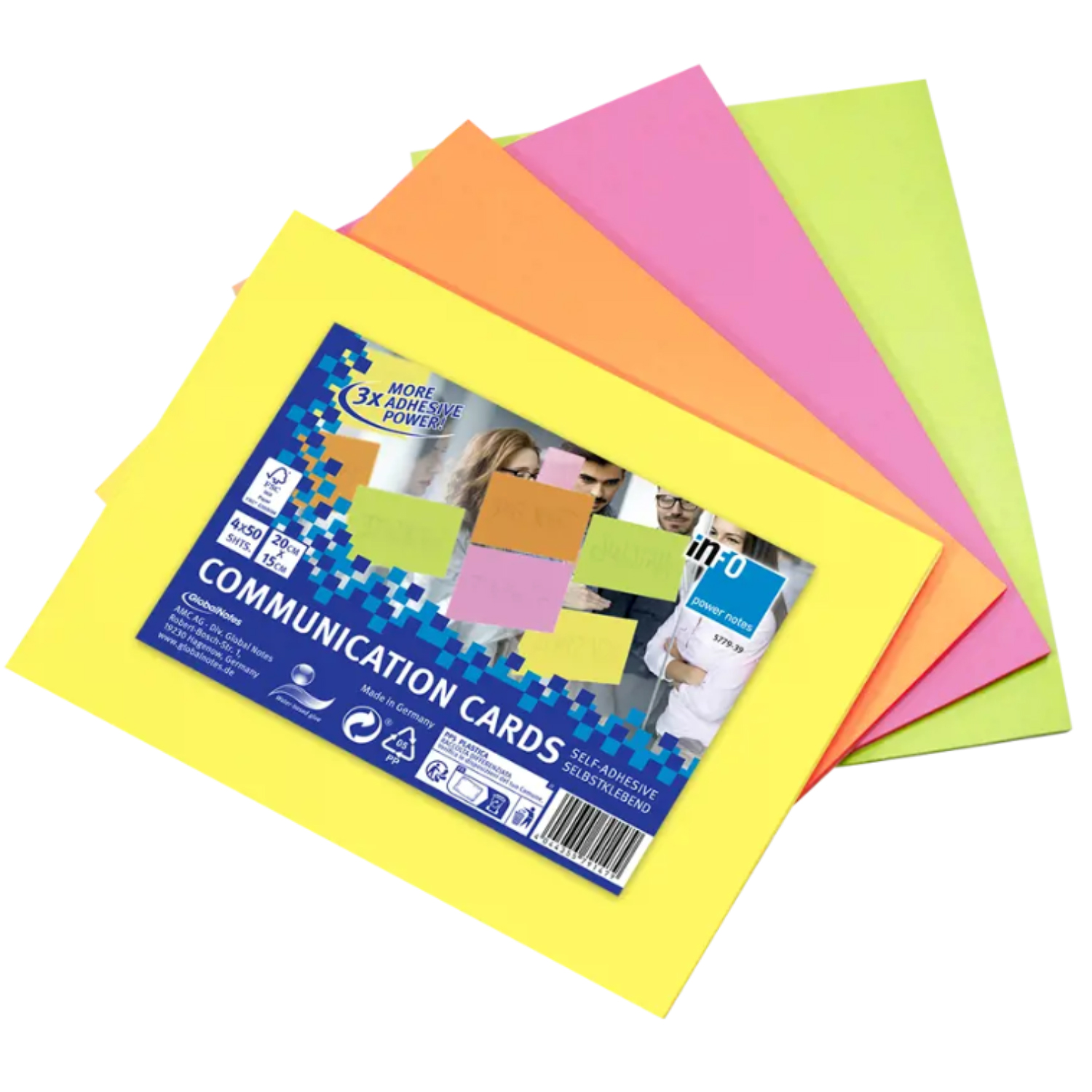 PACK X 200 NOTAS ADHESIVAS PUNTOSTORE GRANDES 20X15CMS COLORES - 1