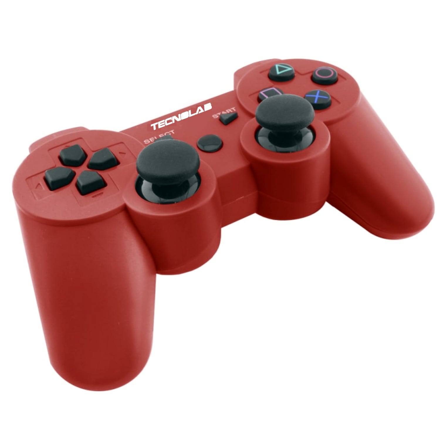 JOYSTICK PS3 D3 TECNOLAB COMPATIBLE CON BLUETOOTH Y VIBRACIÓN ROJO PS - 1