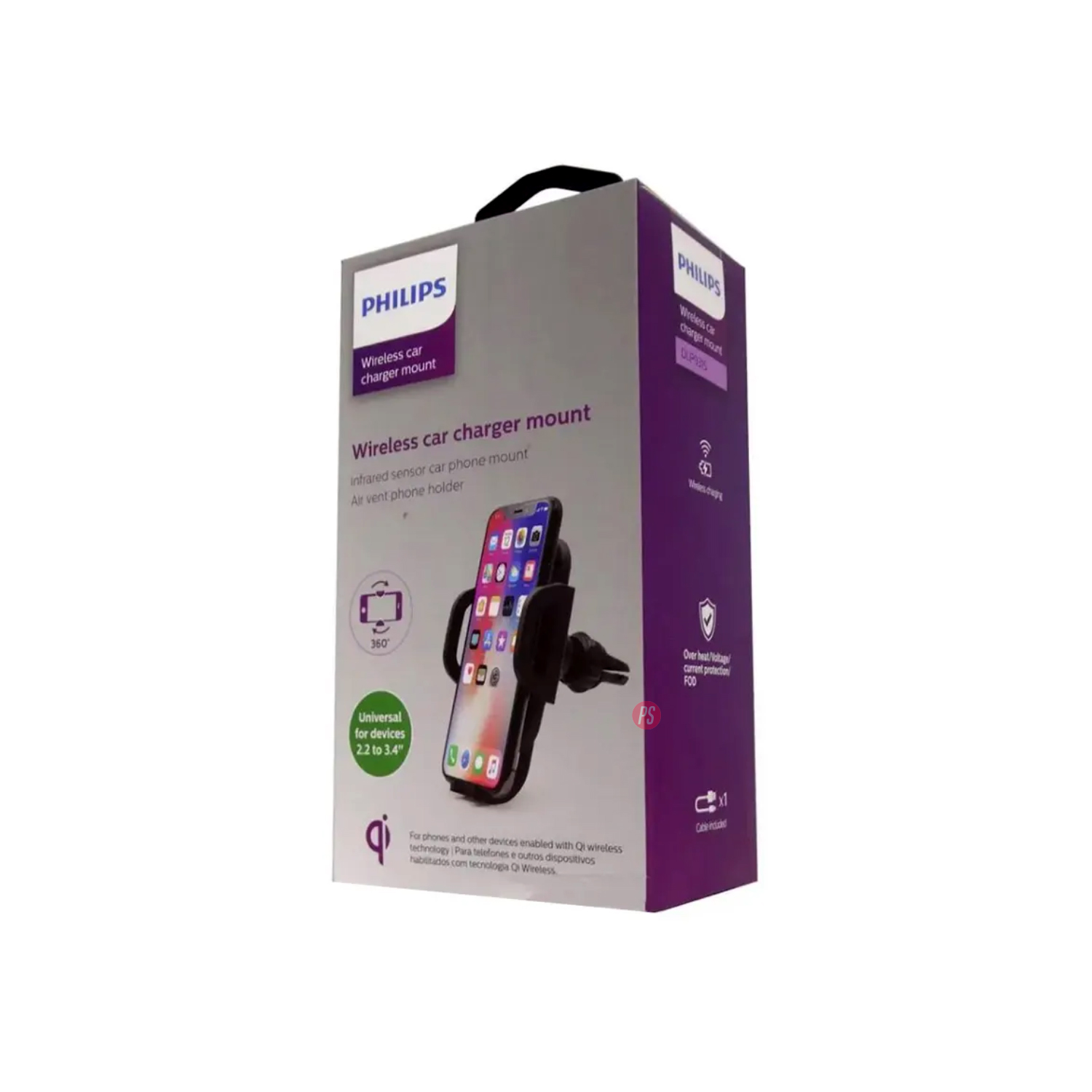 SOPORTE CELULAR PHILIPS DLP9315 AUTOMÓVIL CON CARGADOR QI - 5