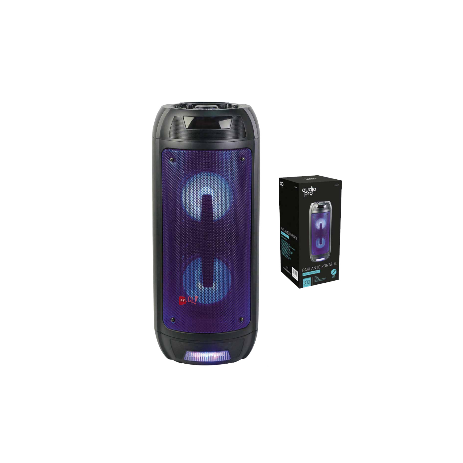 PARLANTE BLUETOOTH AUDIO PRO CON ILUMINACIÓN LED AZUL 5W RMS - 2