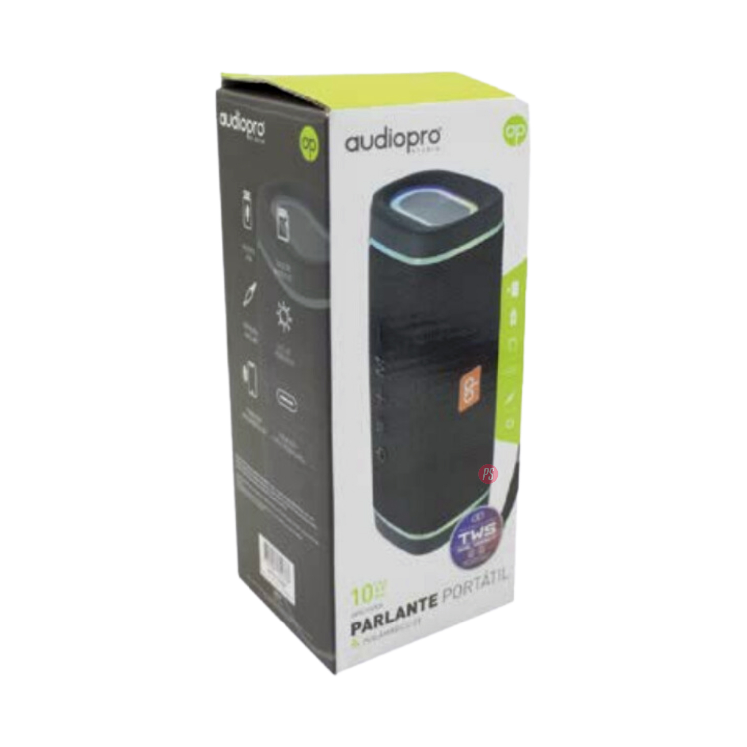 PARLANTE BLUETOOTH AUDIO PRO TWS CON ILUMINACIÓN 10W COLOR NEGRO - 2