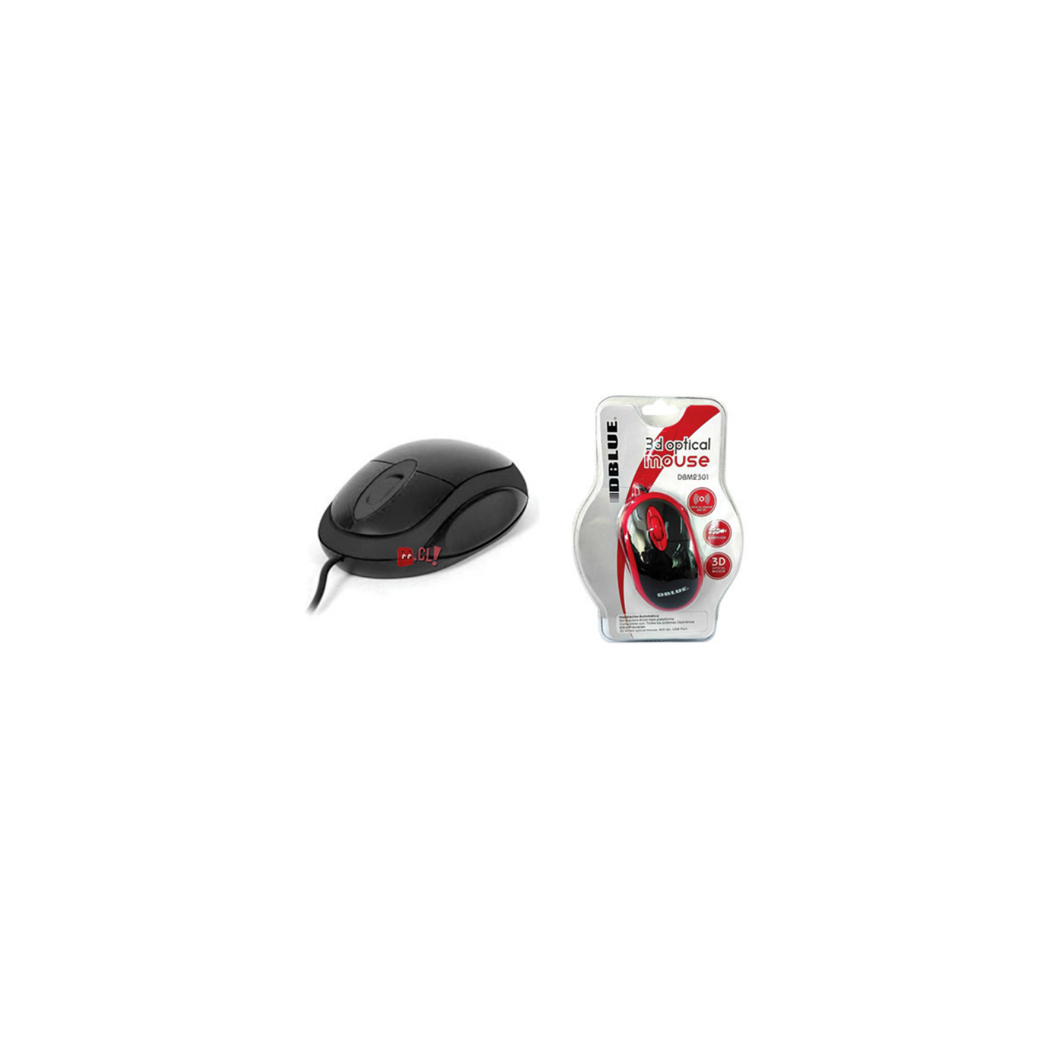 MOUSE DBLUE ÓPTICO CON CONEXIÓN USB COLOR NEGRO PS - 2