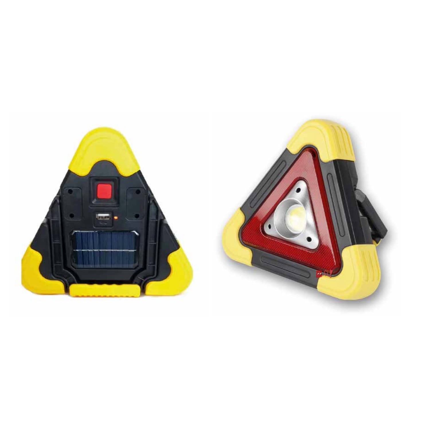 TRIANGULO AUTOS CON LUZ DE ALERTA Y TRABAJO RECARGABLE - PS - 2