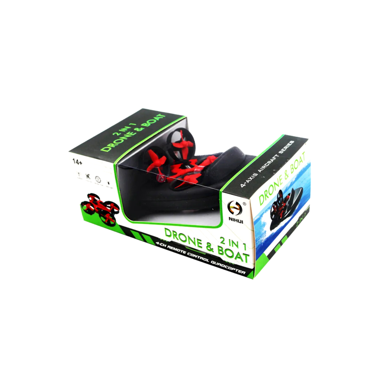 MINI DRONE PUNTOSTORE NIHUI ANFIBIO ANFIBIO VUELA Y NAVEGA EN CUALQUIER SUPERFICIE PS - 4
