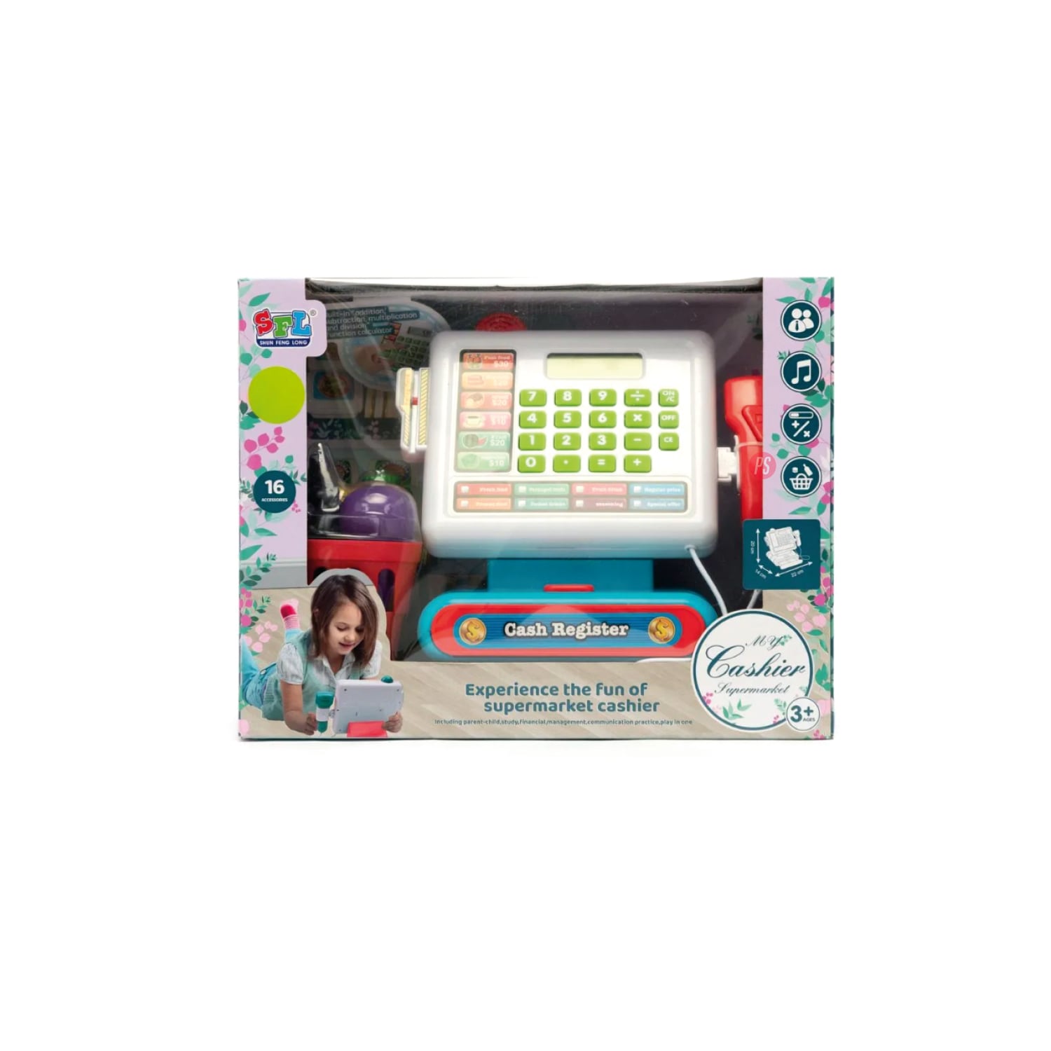 CAJA REGISTRADORA PUNTOSTORE JUGUETE CON LUZ Y SONIDO PS SUPERMERCADO - 4