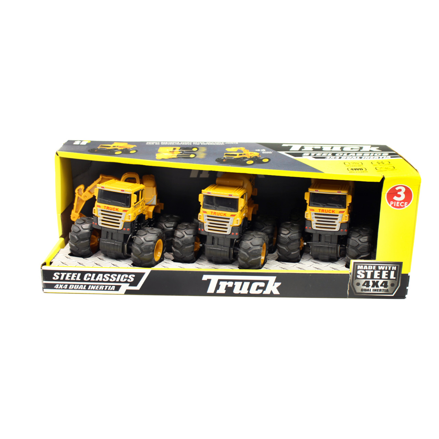 SET 3 CAMIONES PUNTOSTORE JUGUETE CONSTRUCCIÓN A FRICCIÓN - 1