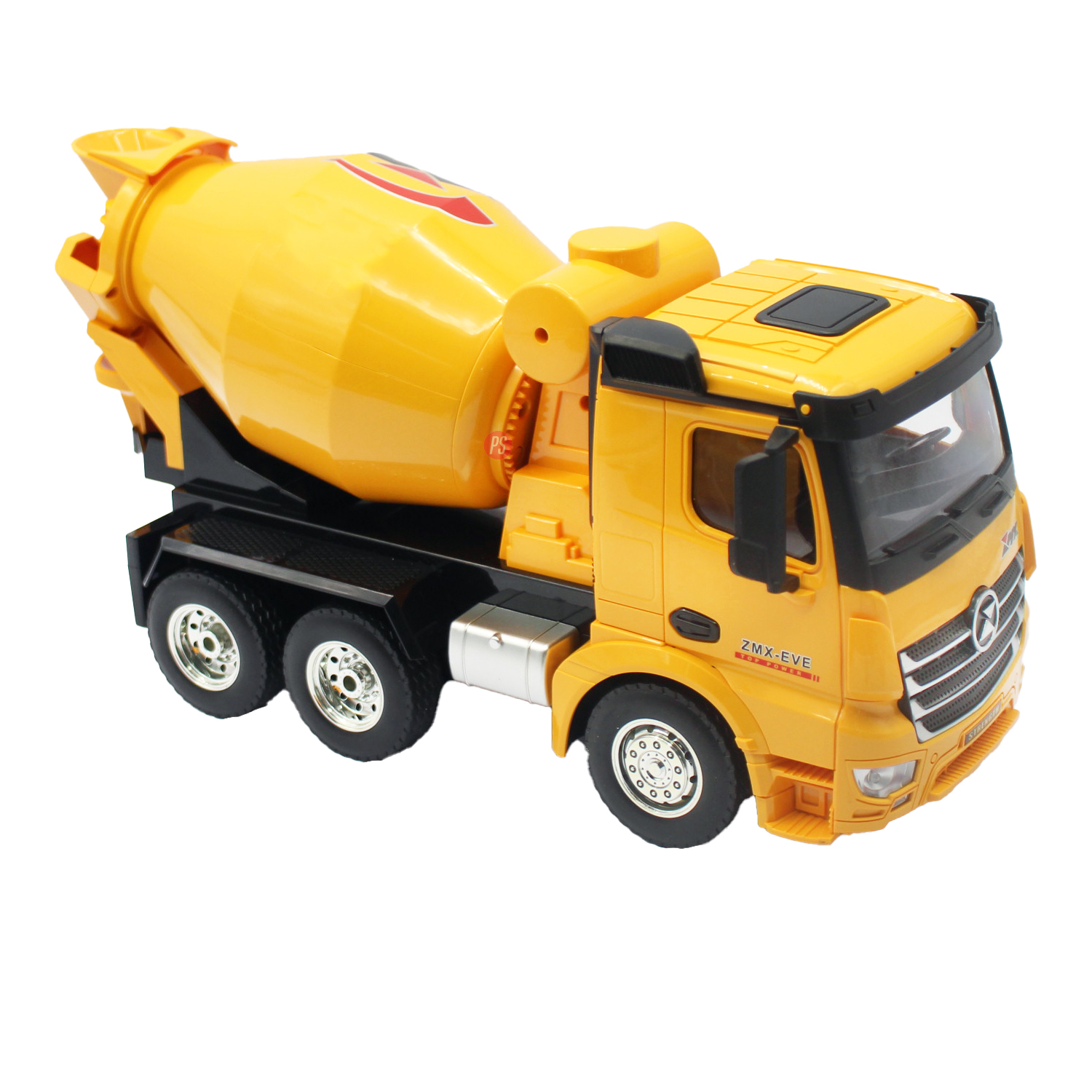CAMIÓN PUNTOSTORE AMARILLO HORMIGONERA JUGUETE RC LUZ Y SONIDO ESCALA 1:18 - PS - 2