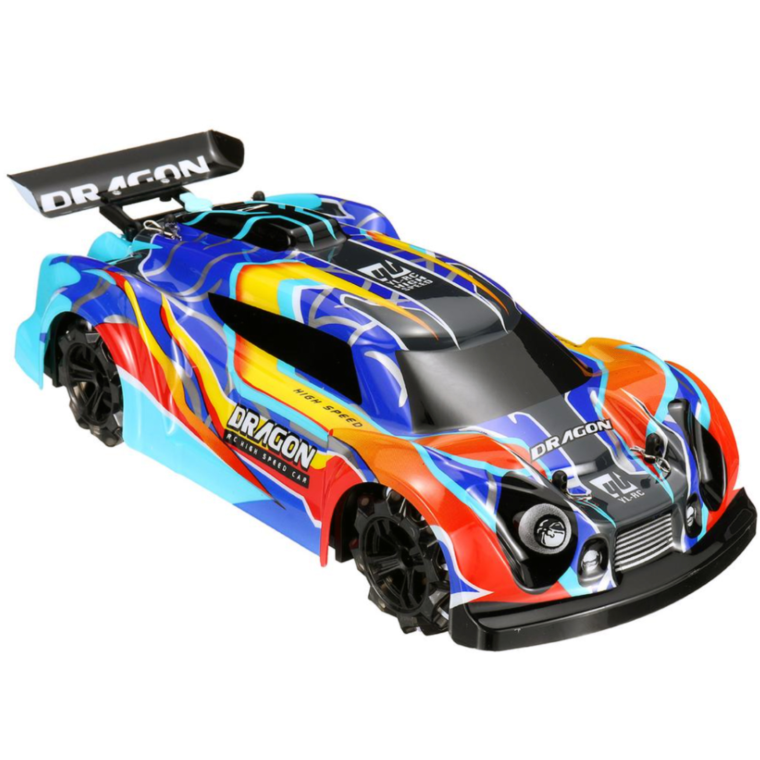 AUTO DE CARRERAS PUNTOSTORE AZUL JUGUETE RC LUZ HUMO Y MOVIMIENTO - PS - 1