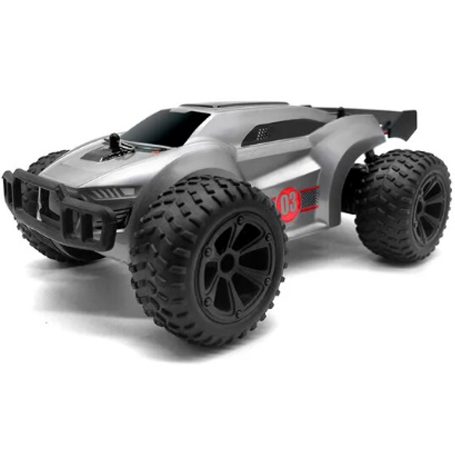 AUTO DE CARRERA PUNTOSTORE D3 GRIS JUGUETE RC 2.4G CON LUCES LED - PS - 1